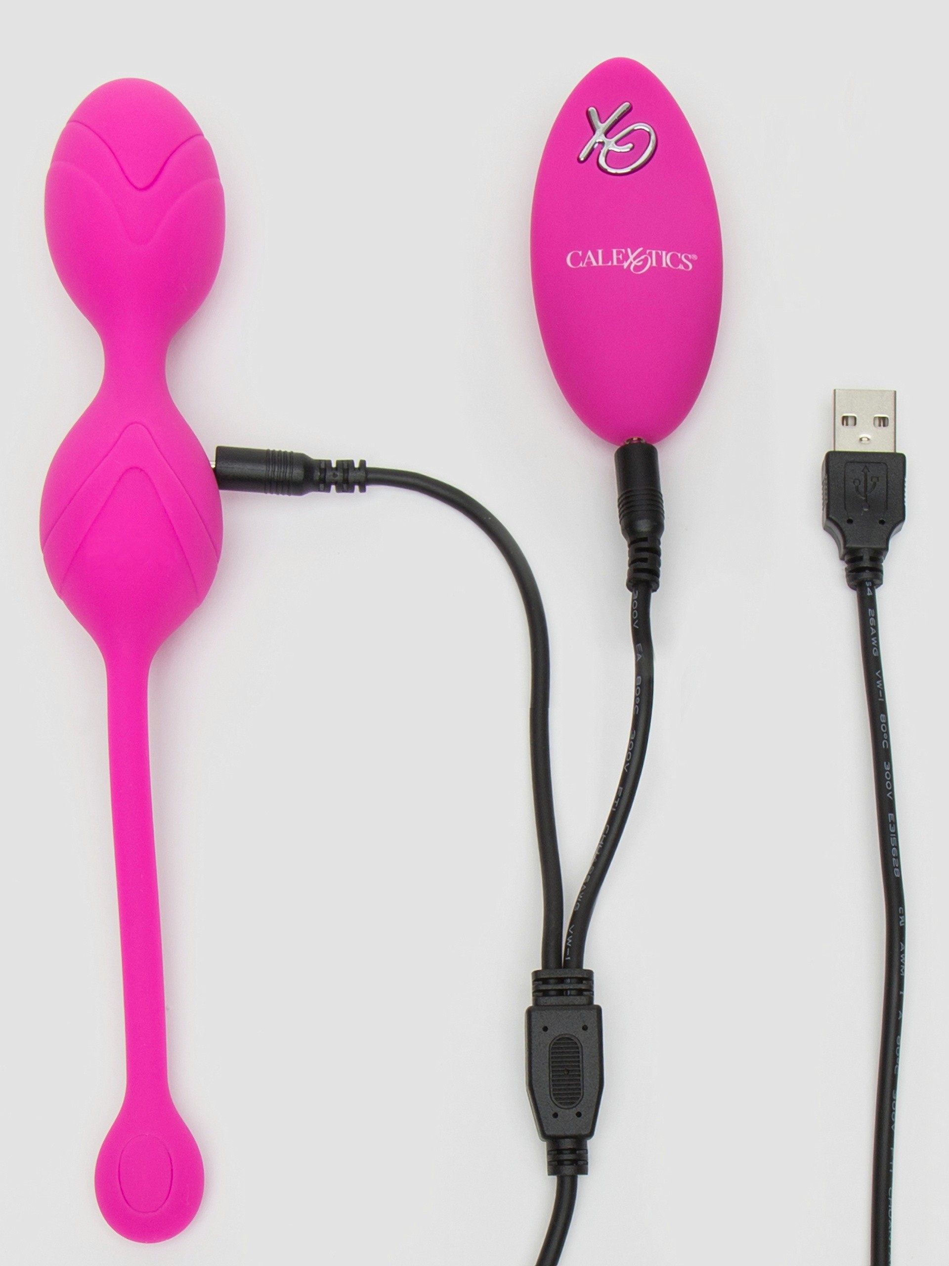 Remote Control Dual Motor Rechargeable Vibrating Kegel Balls, Pink, hi-res