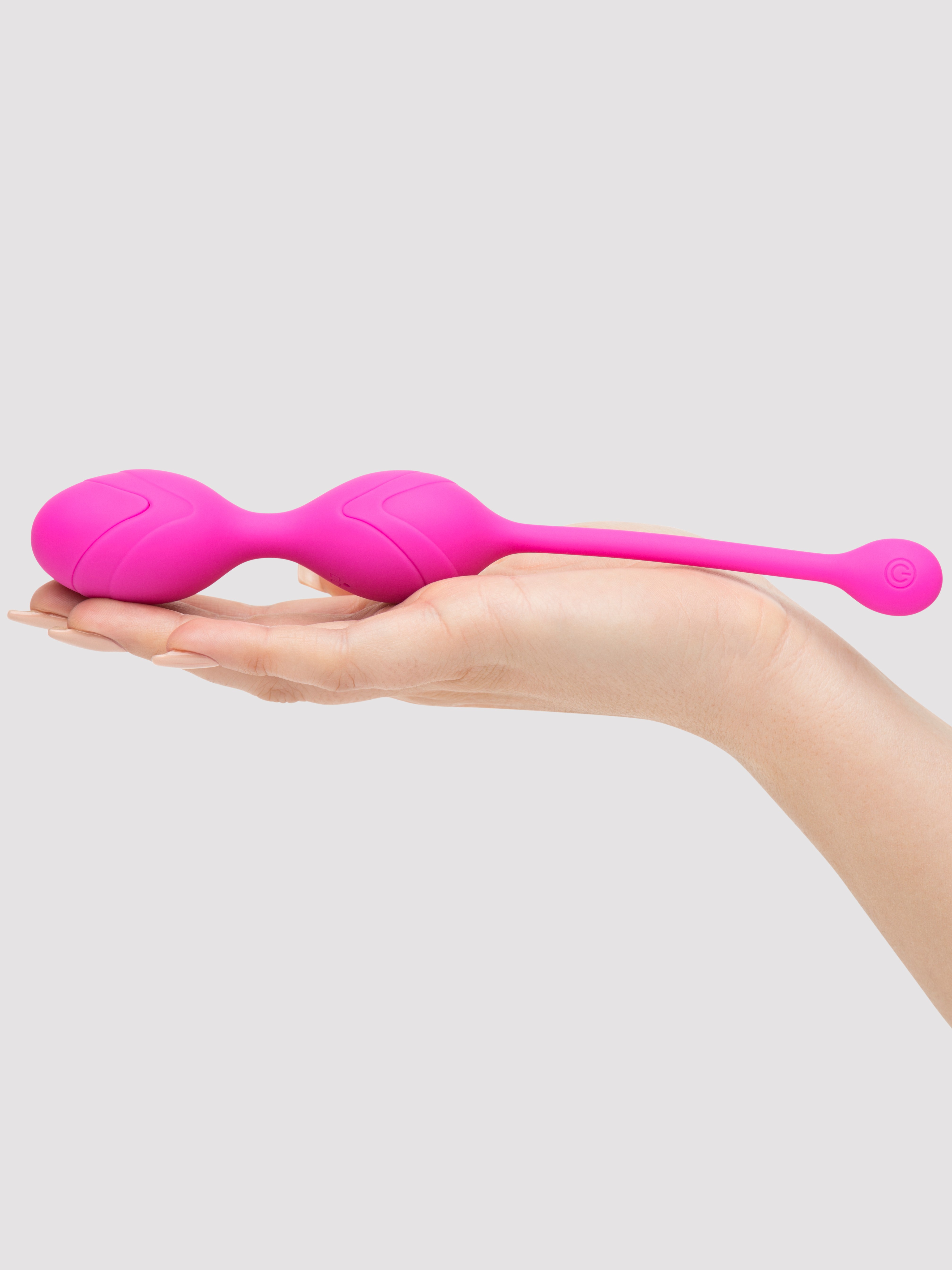 Remote Control Dual Motor Rechargeable Vibrating Kegel Balls, Pink, hi-res