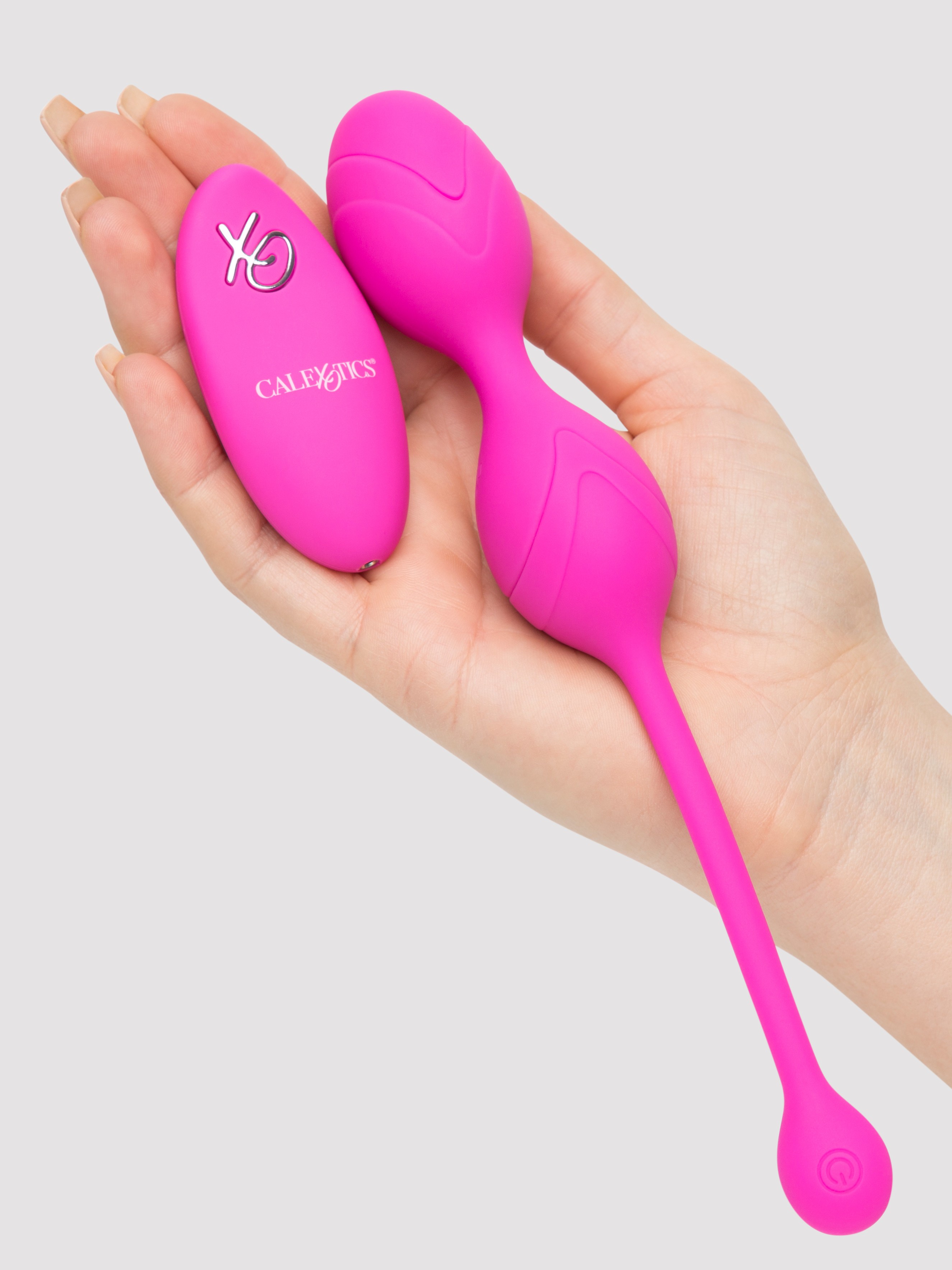 Remote Control Dual Motor Rechargeable Vibrating Kegel Balls, Pink, hi-res