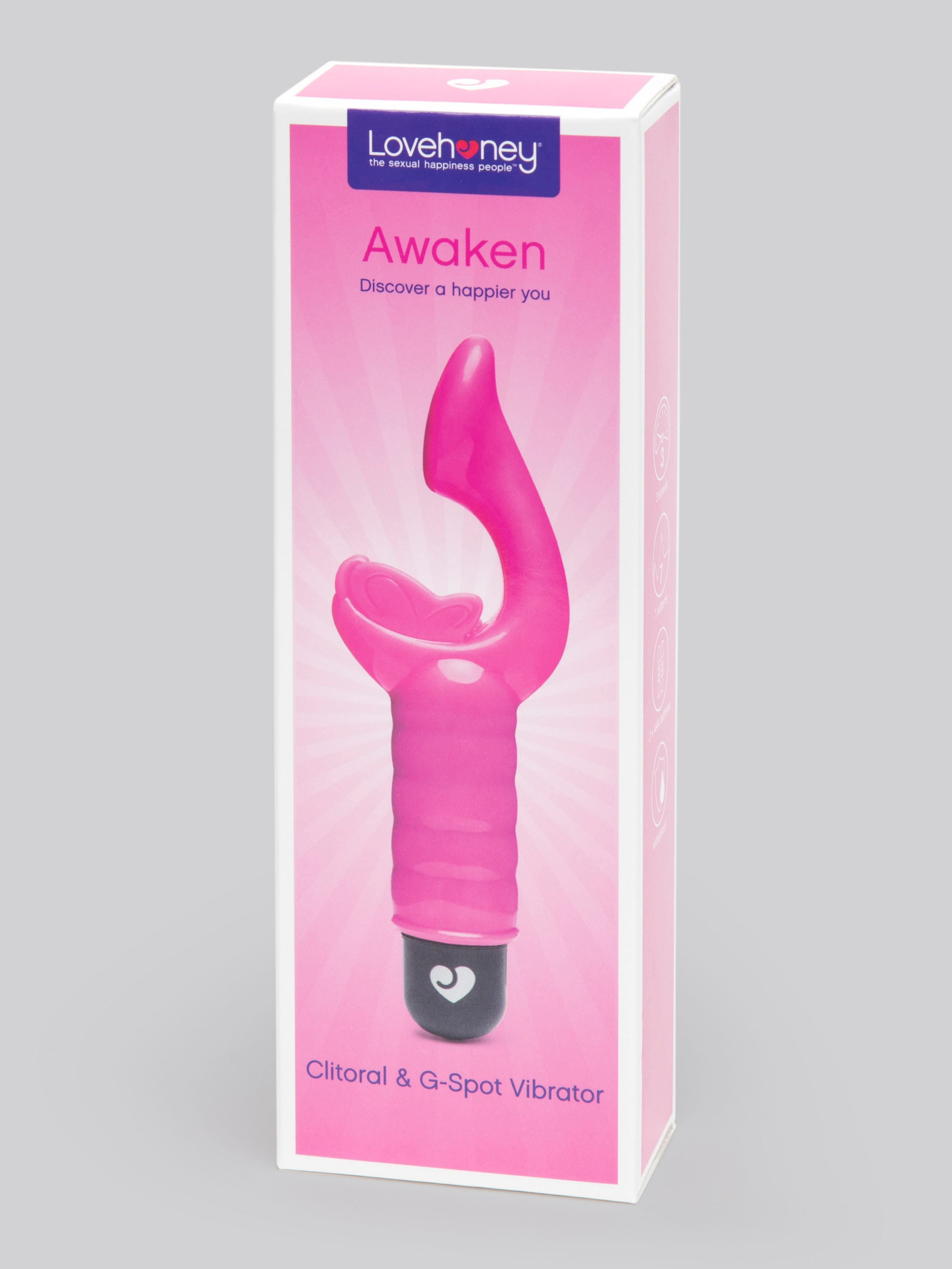 Lovehoney Awaken 10 Function Butterfly Clitoral Vibrator, Pink, hi-res