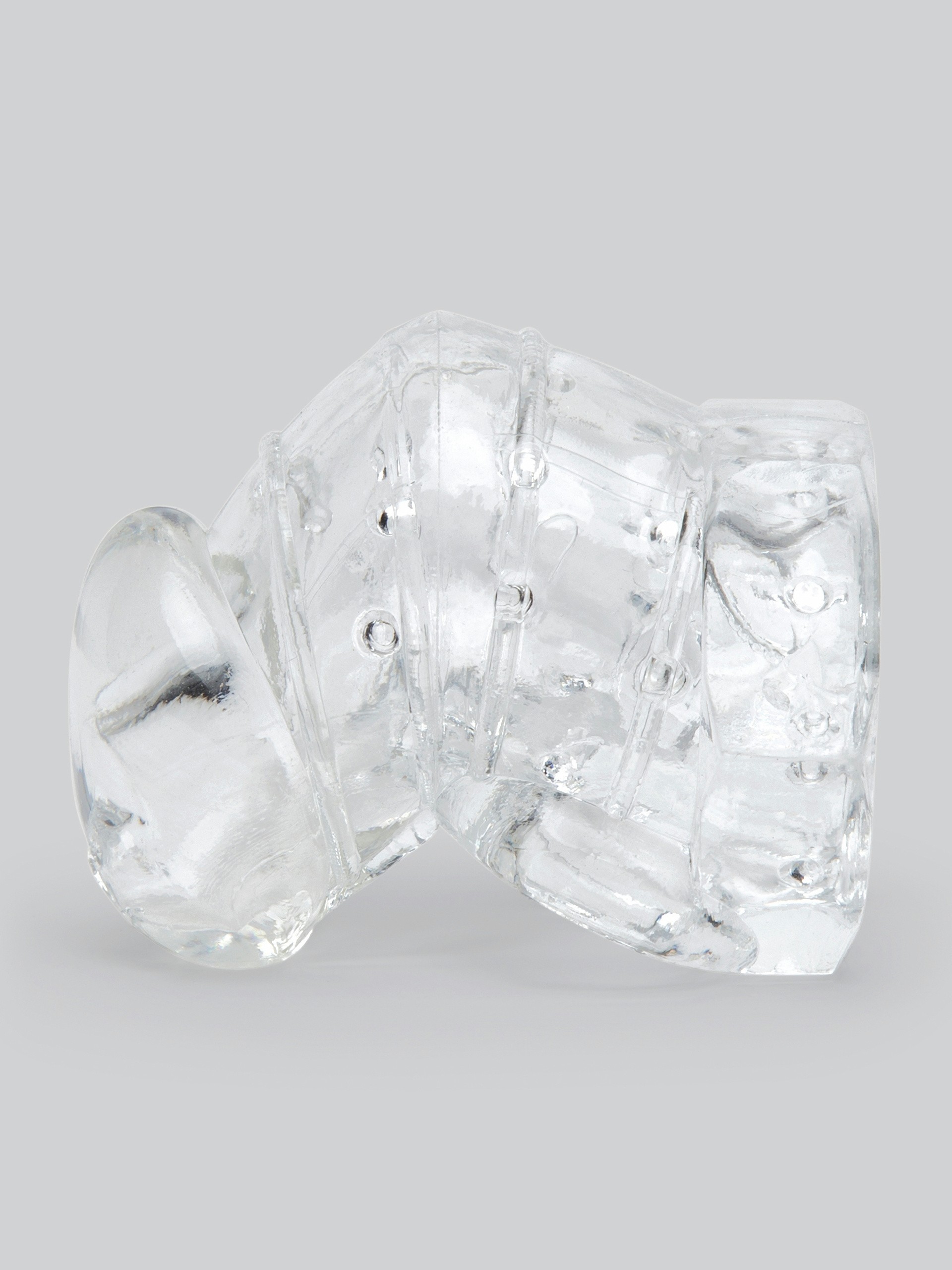 Master Series Detained 2.0 Soft Chastity Cage with Nubs, Clear, hi-res