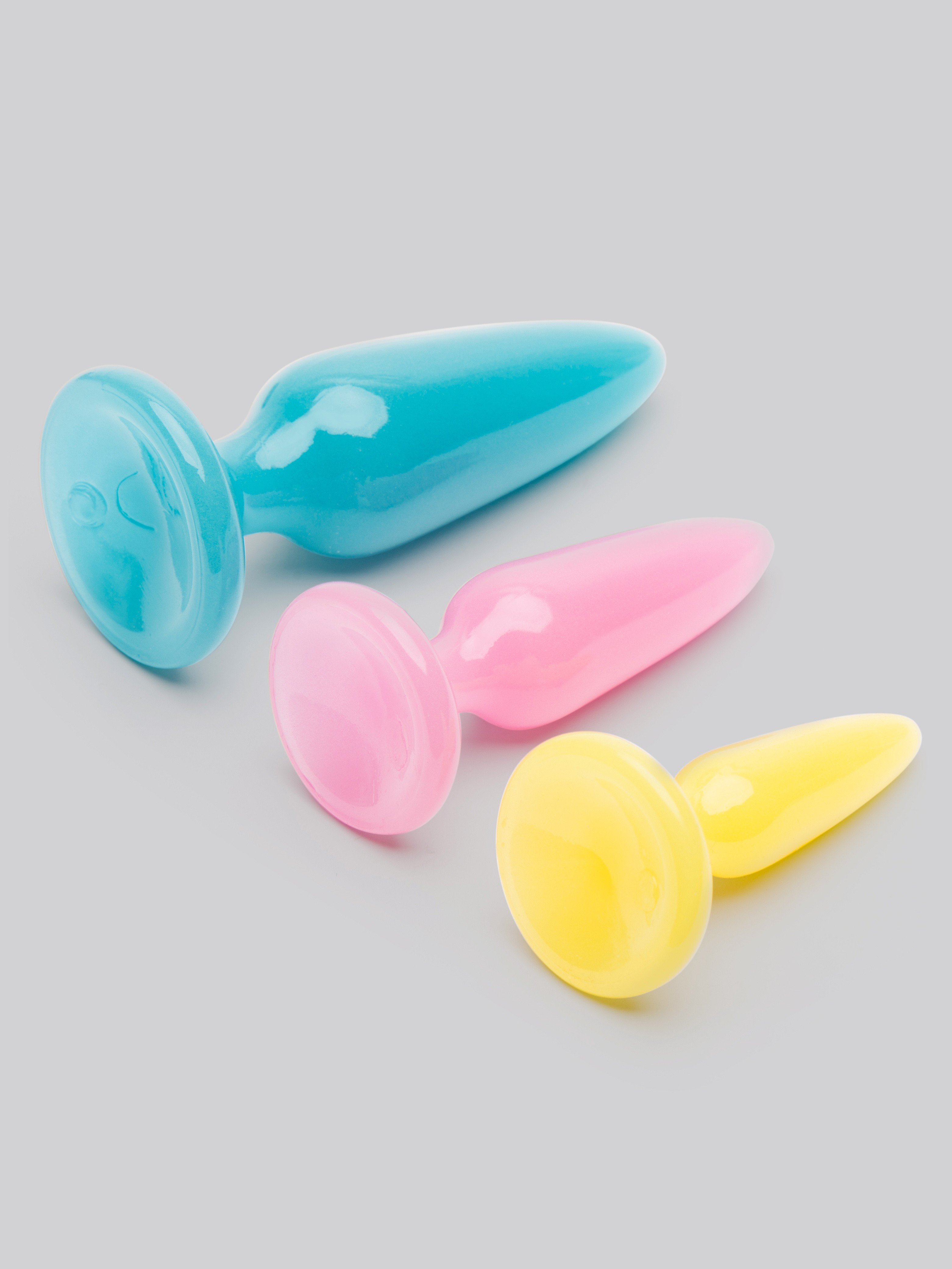 Firefly Glow-in-the-Dark Rainbow Butt Plug Trainer Kit (3 Piece), Blue, hi-res