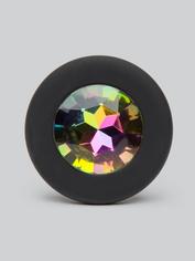 Glams Silicone Mini Butt Plug with Rainbow Crystal 3 Inch, Rainbow, hi-res