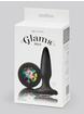 Glams Silicone Black Mini Butt Plug with Rainbow Crystal 3 Inch, Rainbow, hi-res