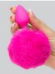 Playful Silicone Small Bunny Tail Butt Plug, Pink, hi-res