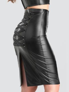 Lovehoney Fierce Black Leather-Look Skirt