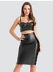 Lovehoney Fierce Black Leather-Look Skirt, Black, hi-res