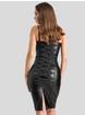 Lovehoney Fierce Leather-Look Bodycon Dress, Black, hi-res