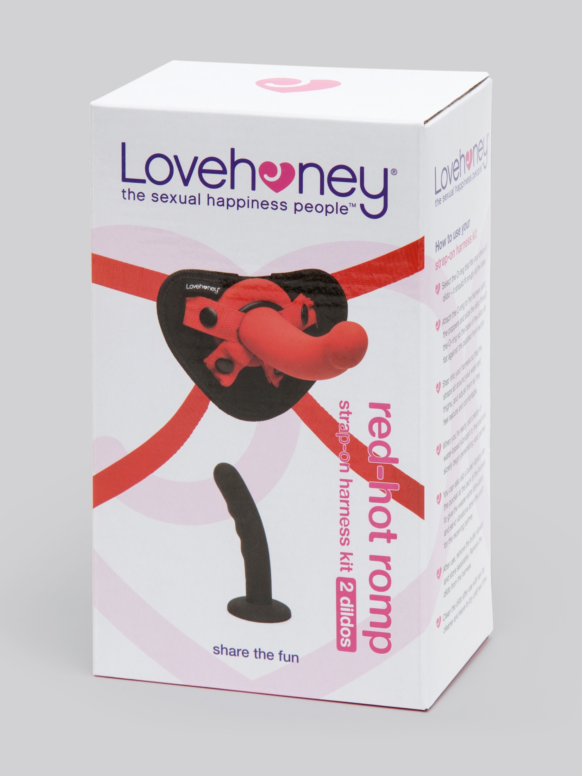 Lovehoney Advanced Unisex Strap-On Harness Kit (3 Piece) , Red, hi-res
