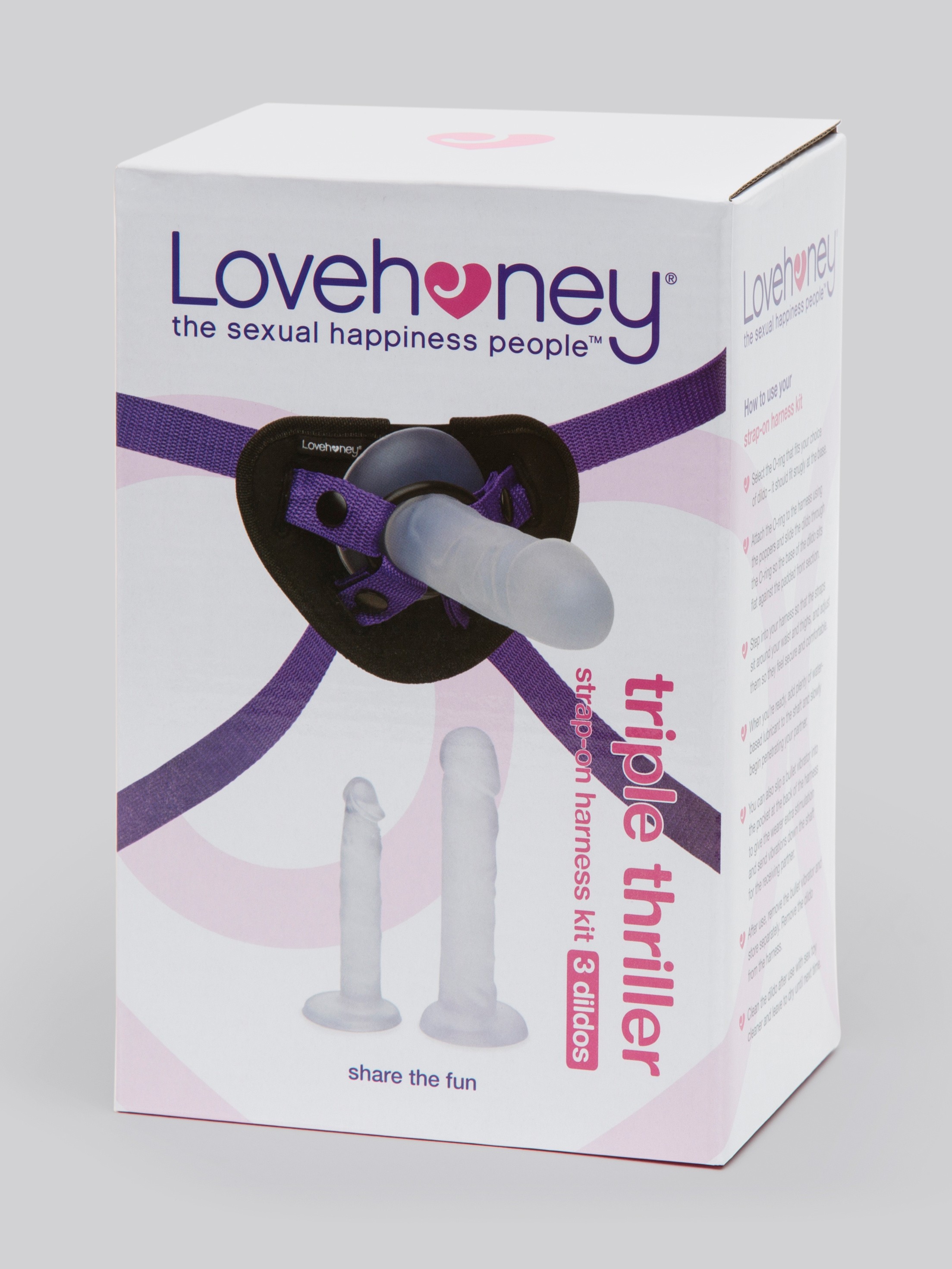 Lovehoney Triple Strap-On Harness Kit (4 Piece), Clear, hi-res