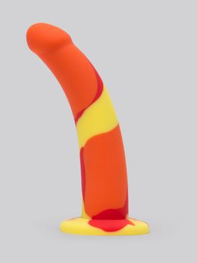 Lovehoney Earth and Fire Curved Silicone Suction Cup Dildo 7 Inch