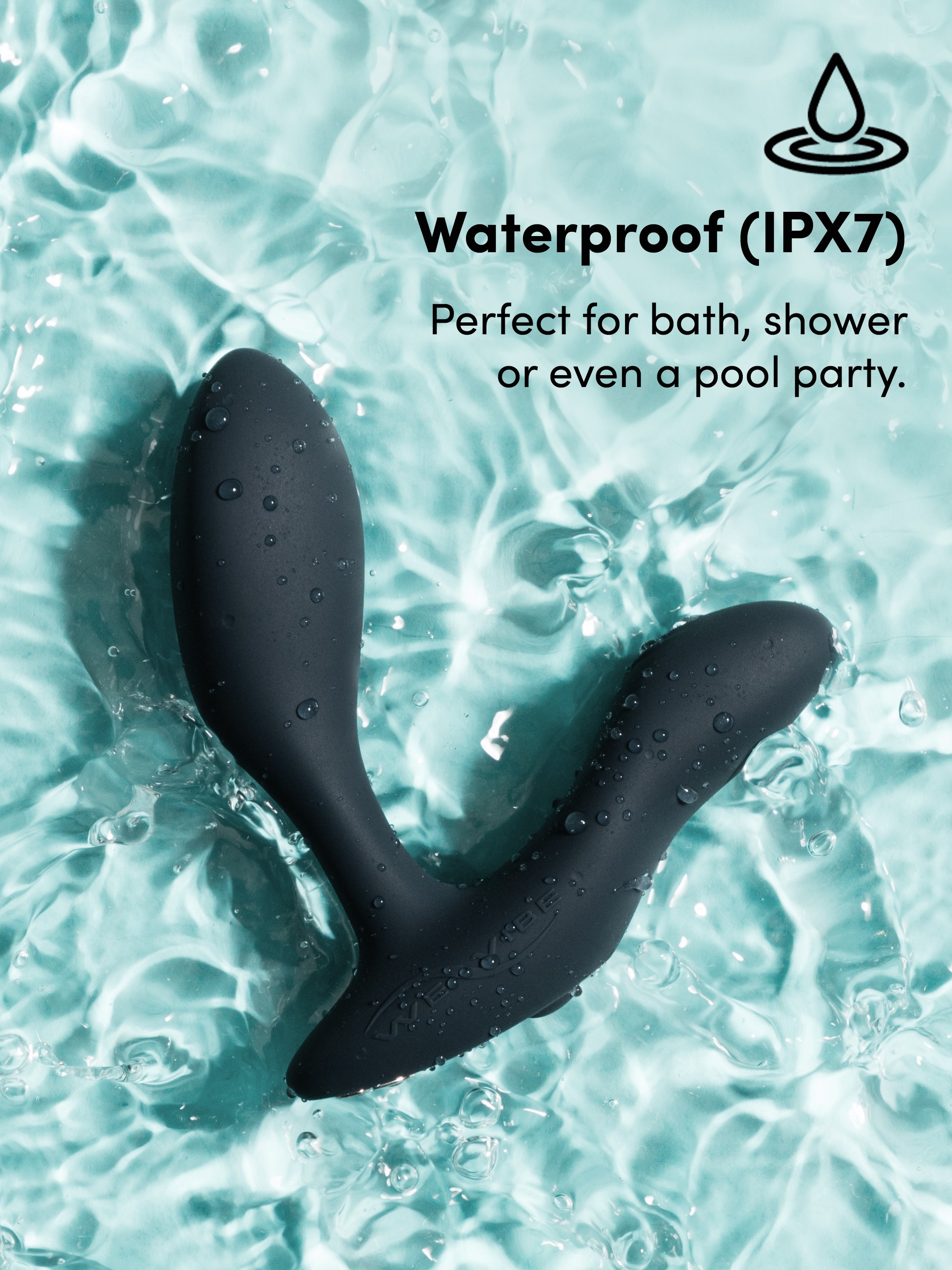 We-Vibe Vector App and Remote Controlled Rechargeable Prostate Massager, Grey, hi-res