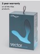 We-Vibe Vector App and Remote Controlled Rechargeable Prostate Massager, Grey, hi-res