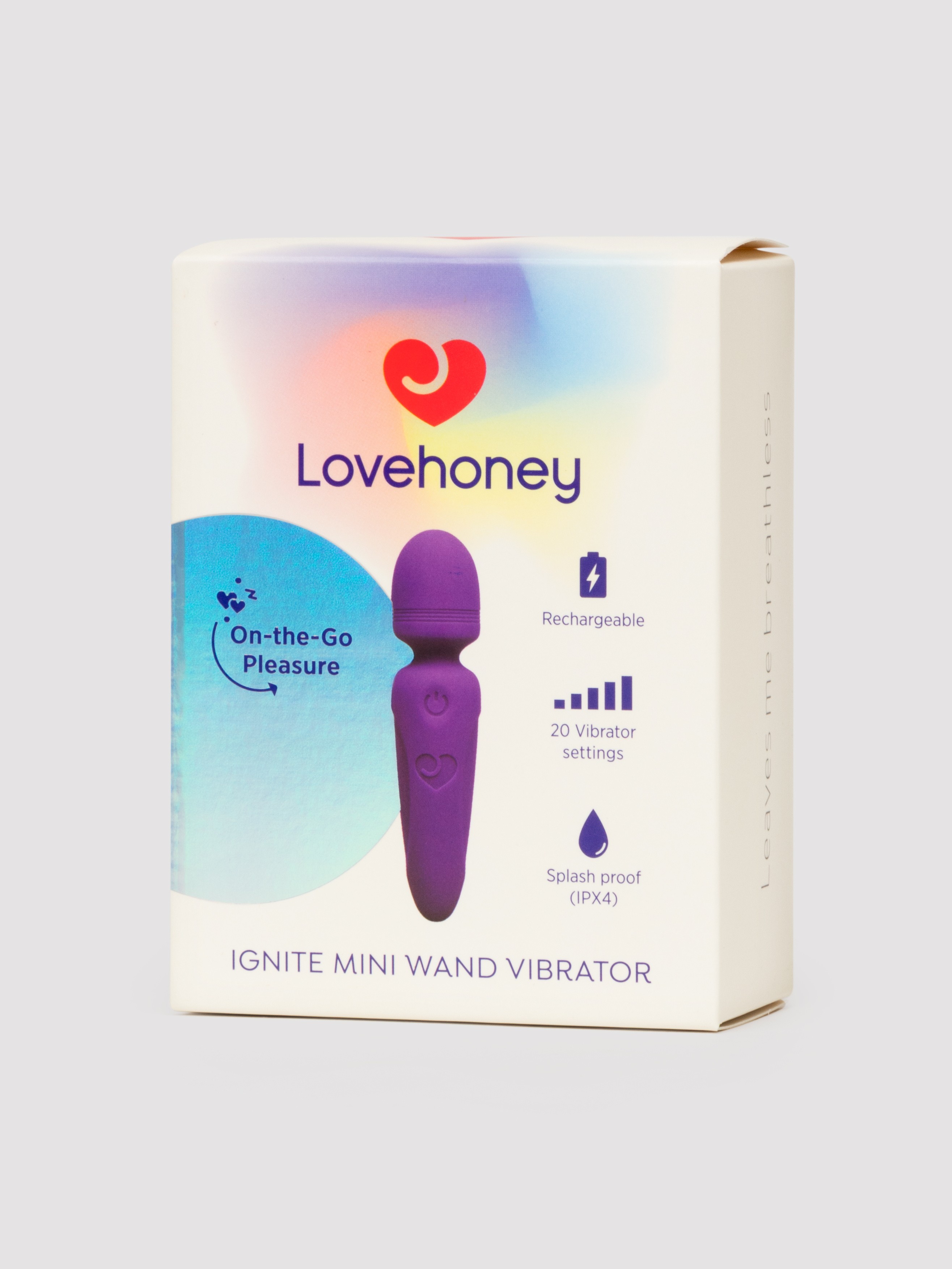 Lovehoney Ignite 20 Function Mini Wand Vibrator, Purple, hi-res