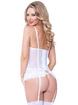 Seven 'til Midnight White Underwired Laced Bustier Set, White, hi-res