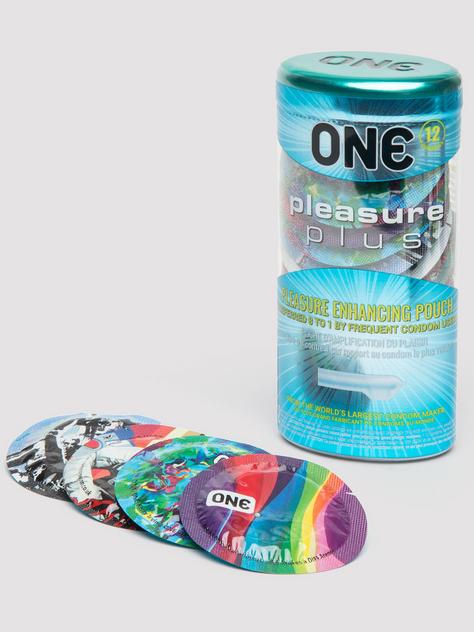 ONE Pleasure Plus Condoms (12 Count) , , hi-res