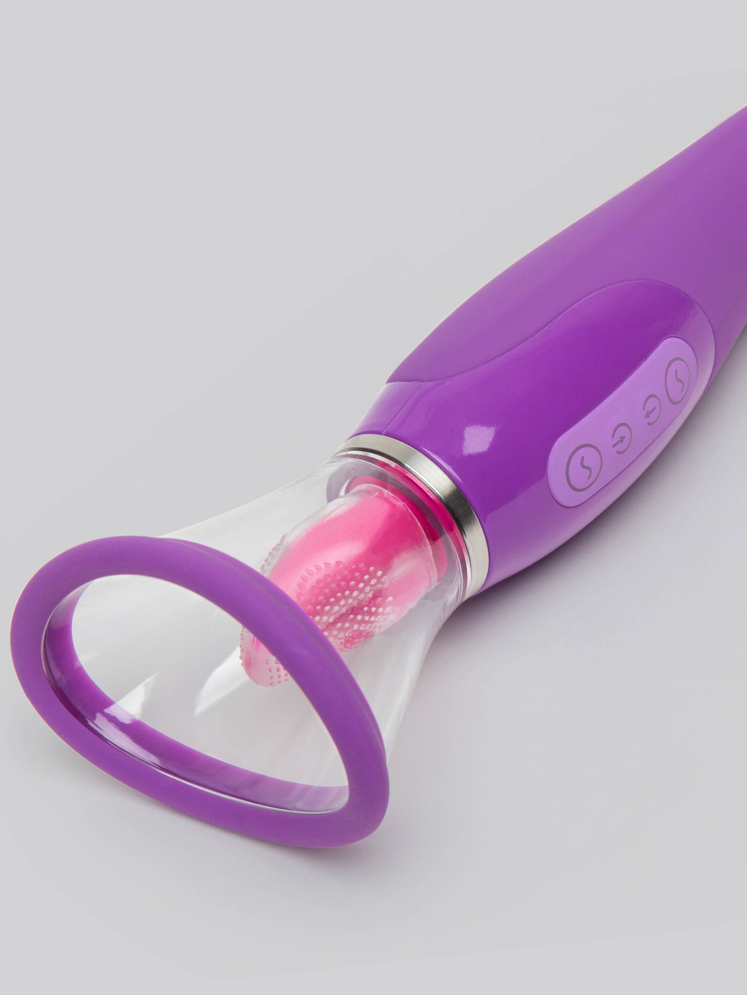 Fantasy for Her Vibrating Pussy Pump and Tongue Vibrator Kit, Purple, hi-res