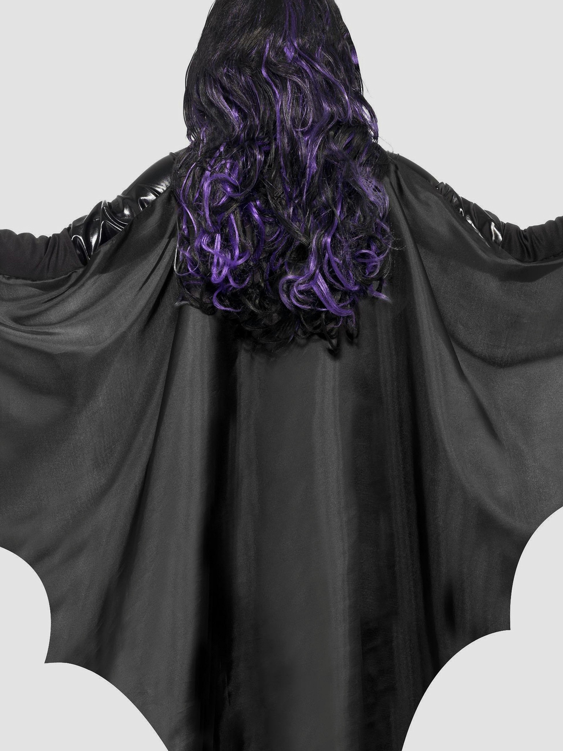 Fever Black Vampire Bat Wings, Black, hi-res