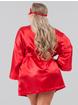 Lovehoney Plus Size Red Satin Robe Gift Set , Red, hi-res