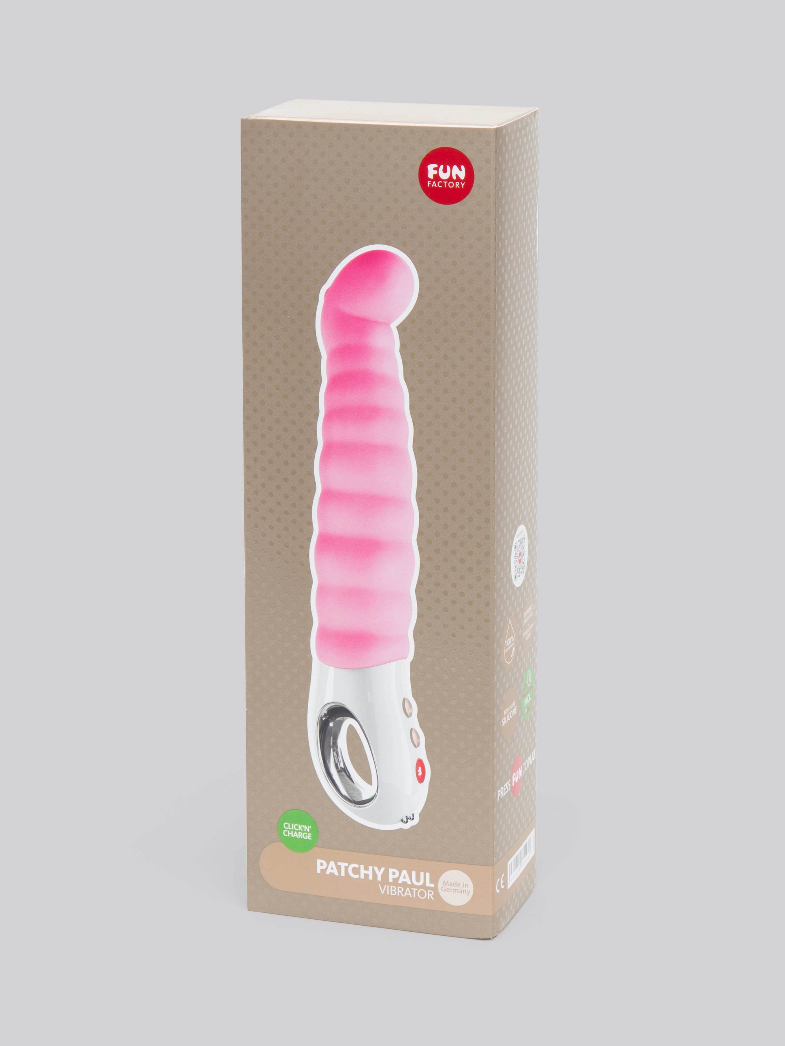 Fun Factory G4 Patchy Paul Rechargeable Silicone Vibrator, Pink, hi-res