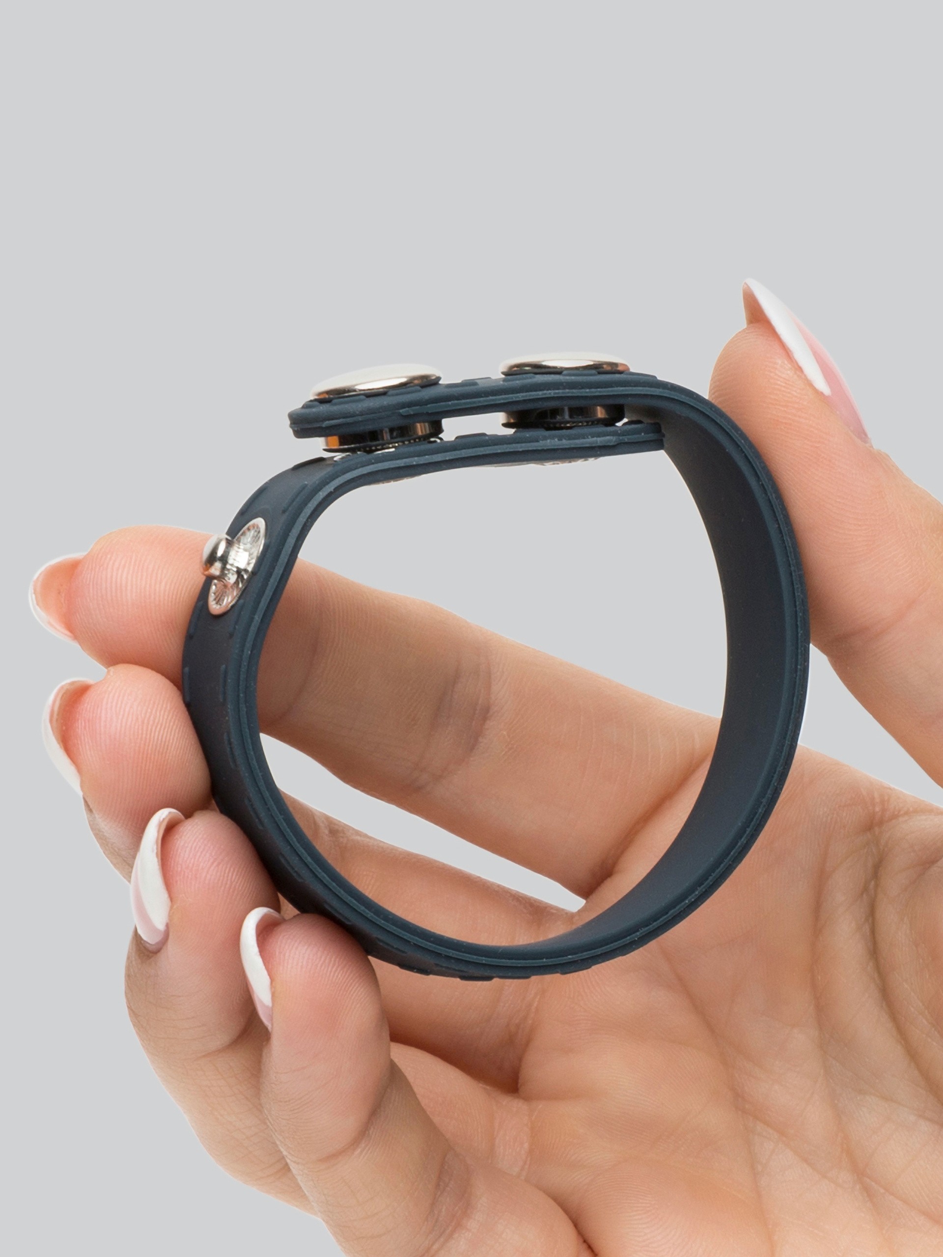 Boners Adjustable Silicone Cock Strap, Grey, hi-res