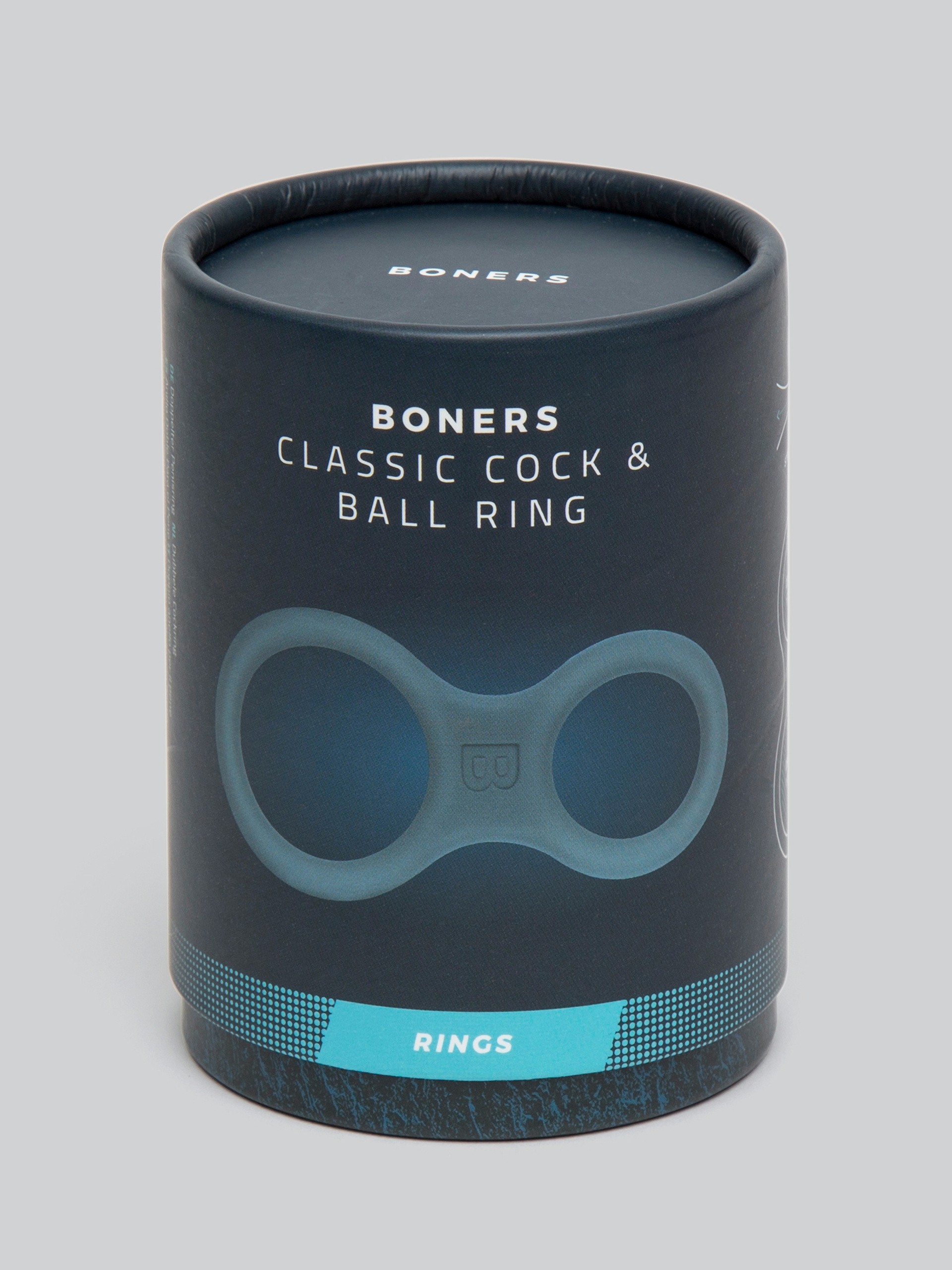 Boners Double Silicone Cock and Ball Ring, Grey, hi-res