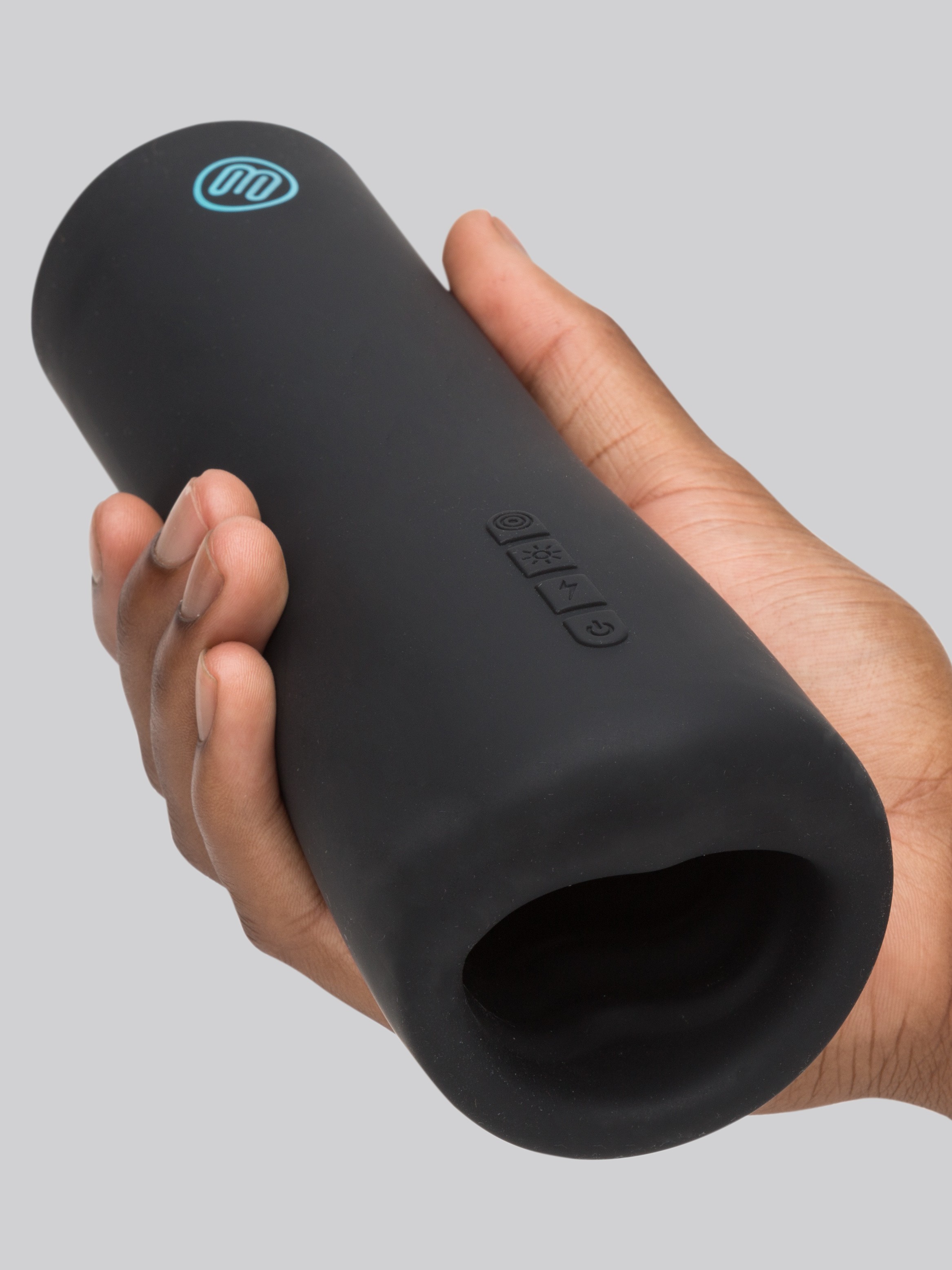 Blowmotion Sensa Touch Warming Rechargeable Vibrating Male Masturbator, Black, hi-res