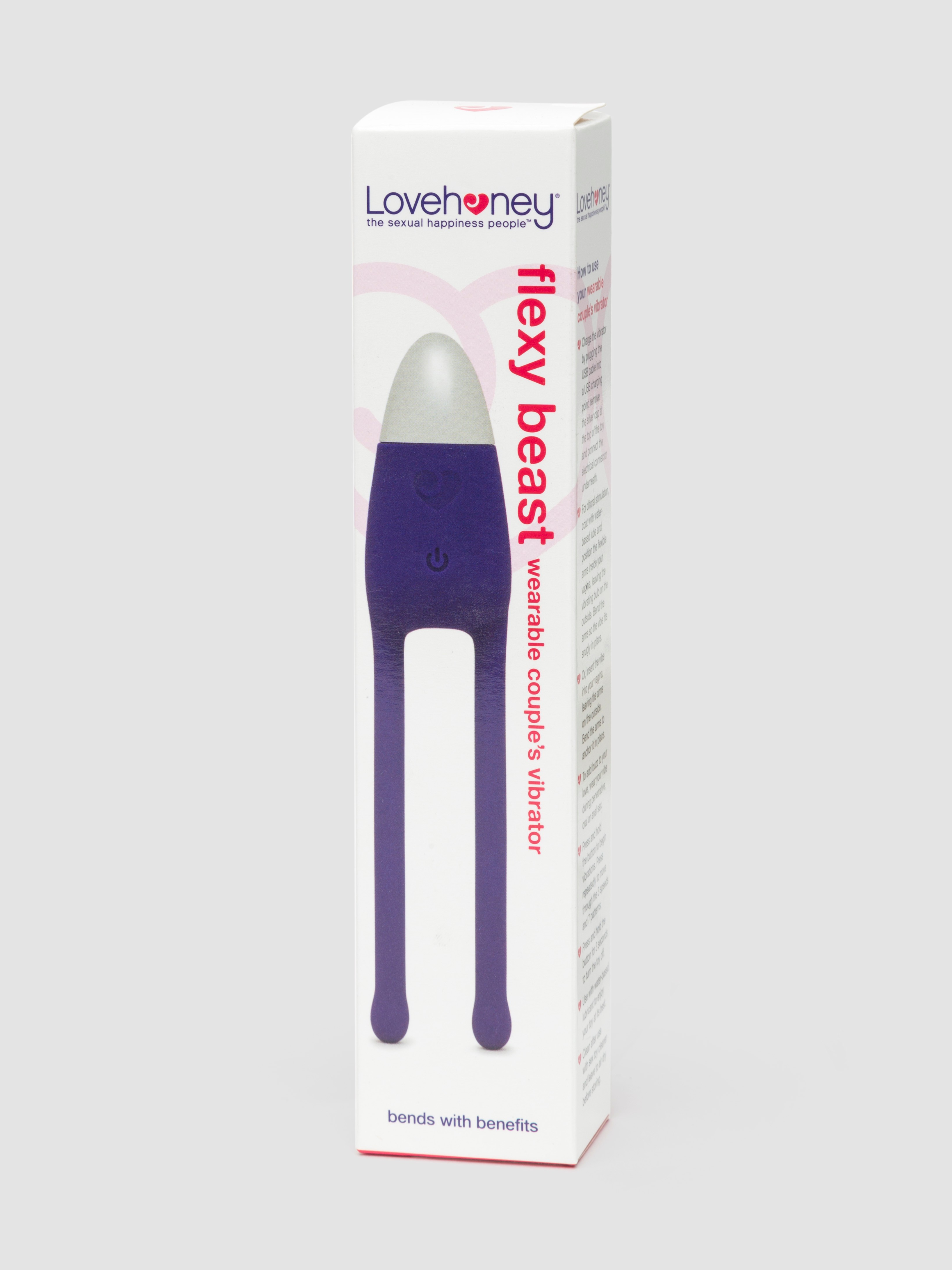 Lovehoney 10 Function Rechargeable Wearable Couple's Vibrator, Purple, hi-res