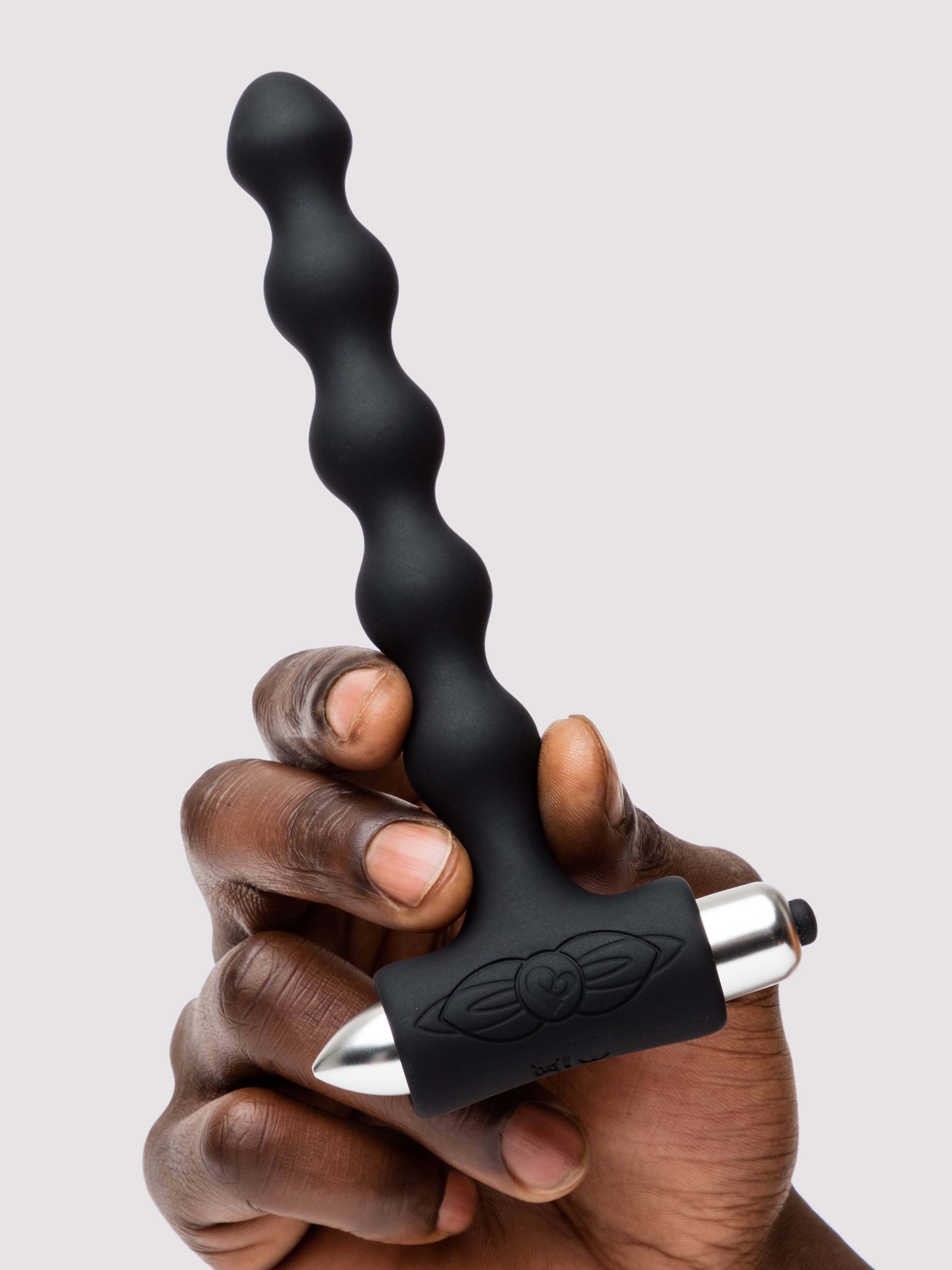 Rocks Off Petite Sensations Pearls 7 Function Vibrating Anal Beads, Black, hi-res