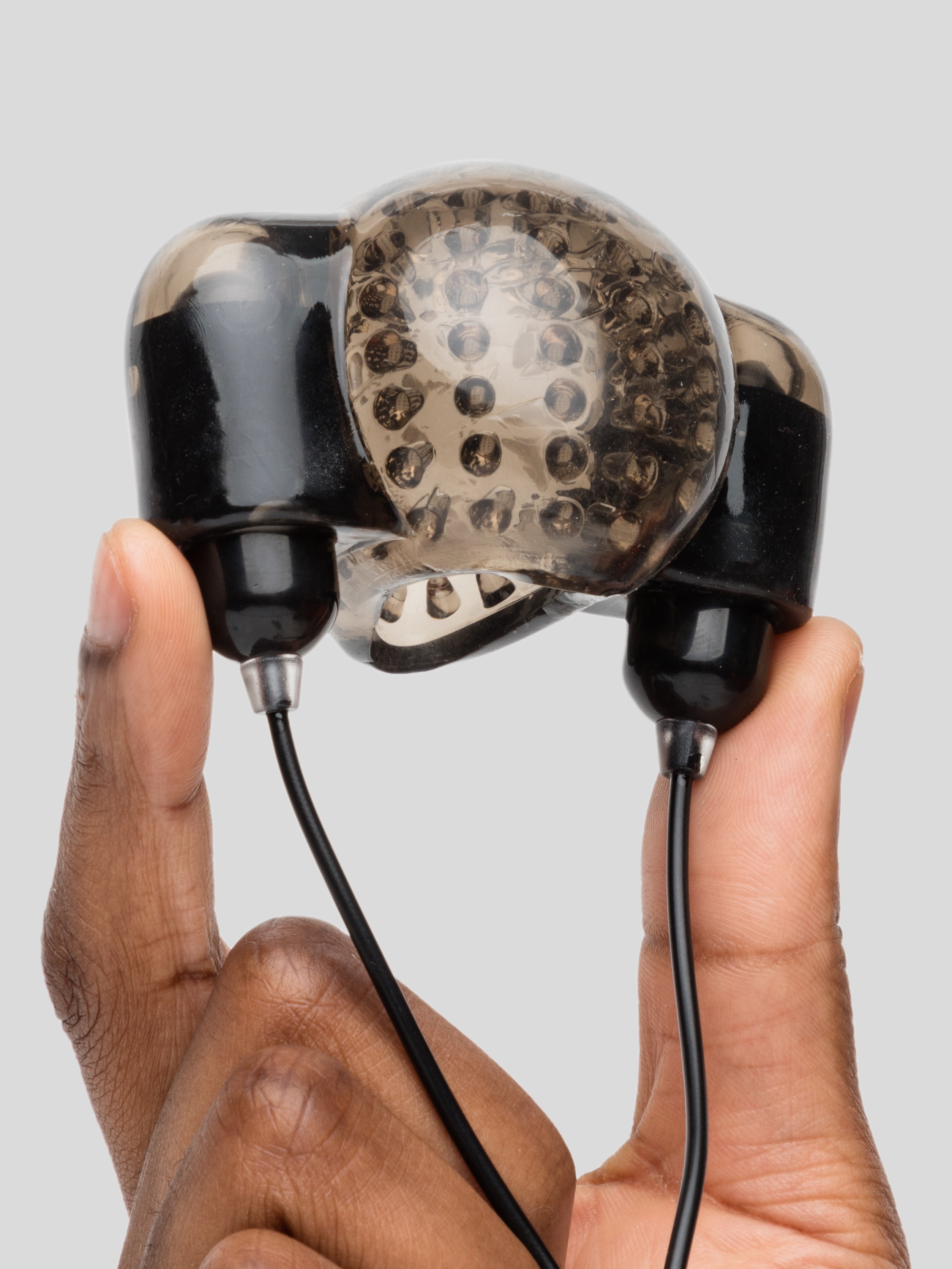 Dual Power Vibrating Penis Head Sleeve, Black, hi-res