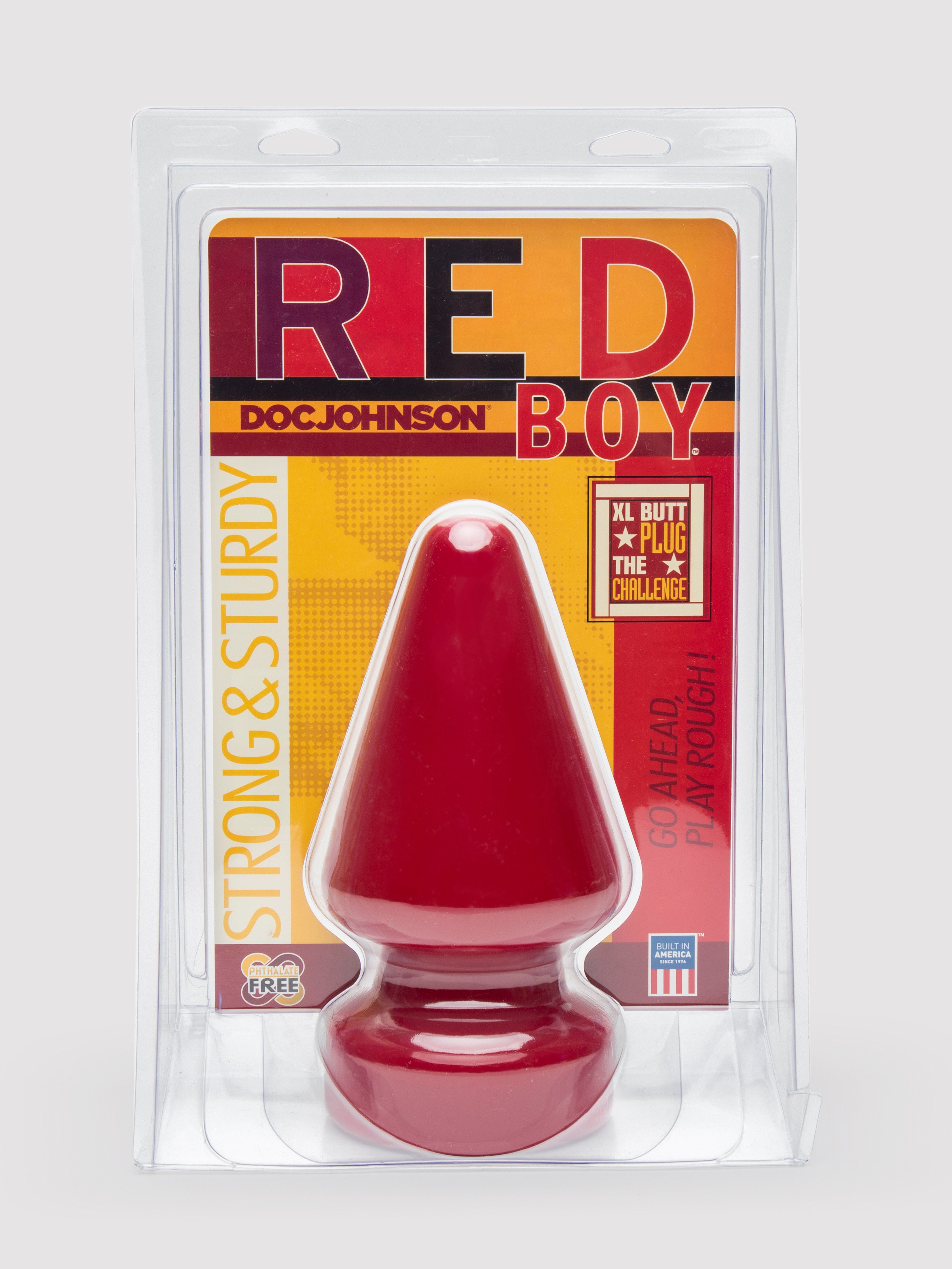 Doc Johnson Red Boy Extra Large Butt Plug 6.5 Inch, Red, hi-res