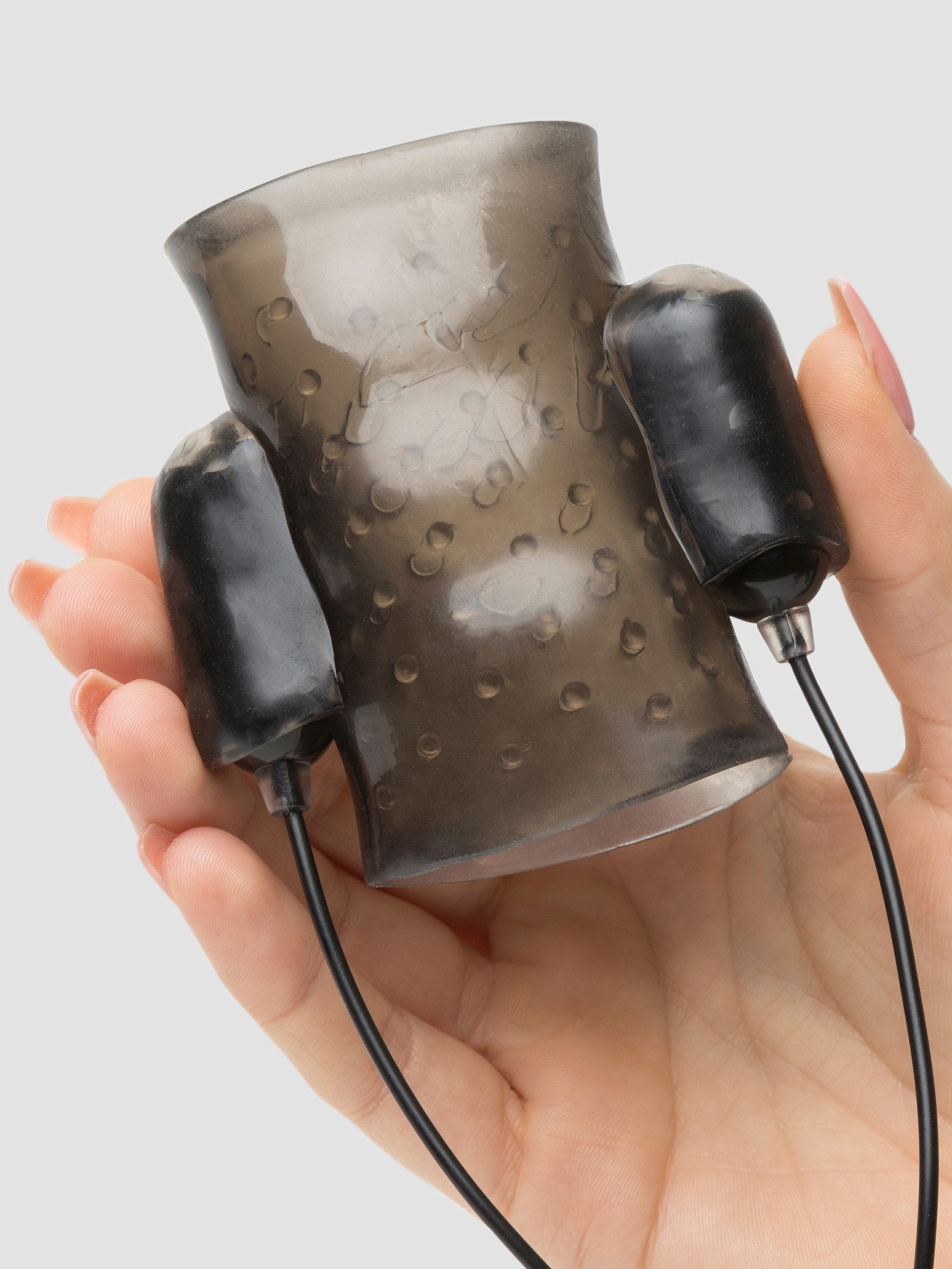 Dual Power Vibrating Masturbation Sleeve, Black, hi-res