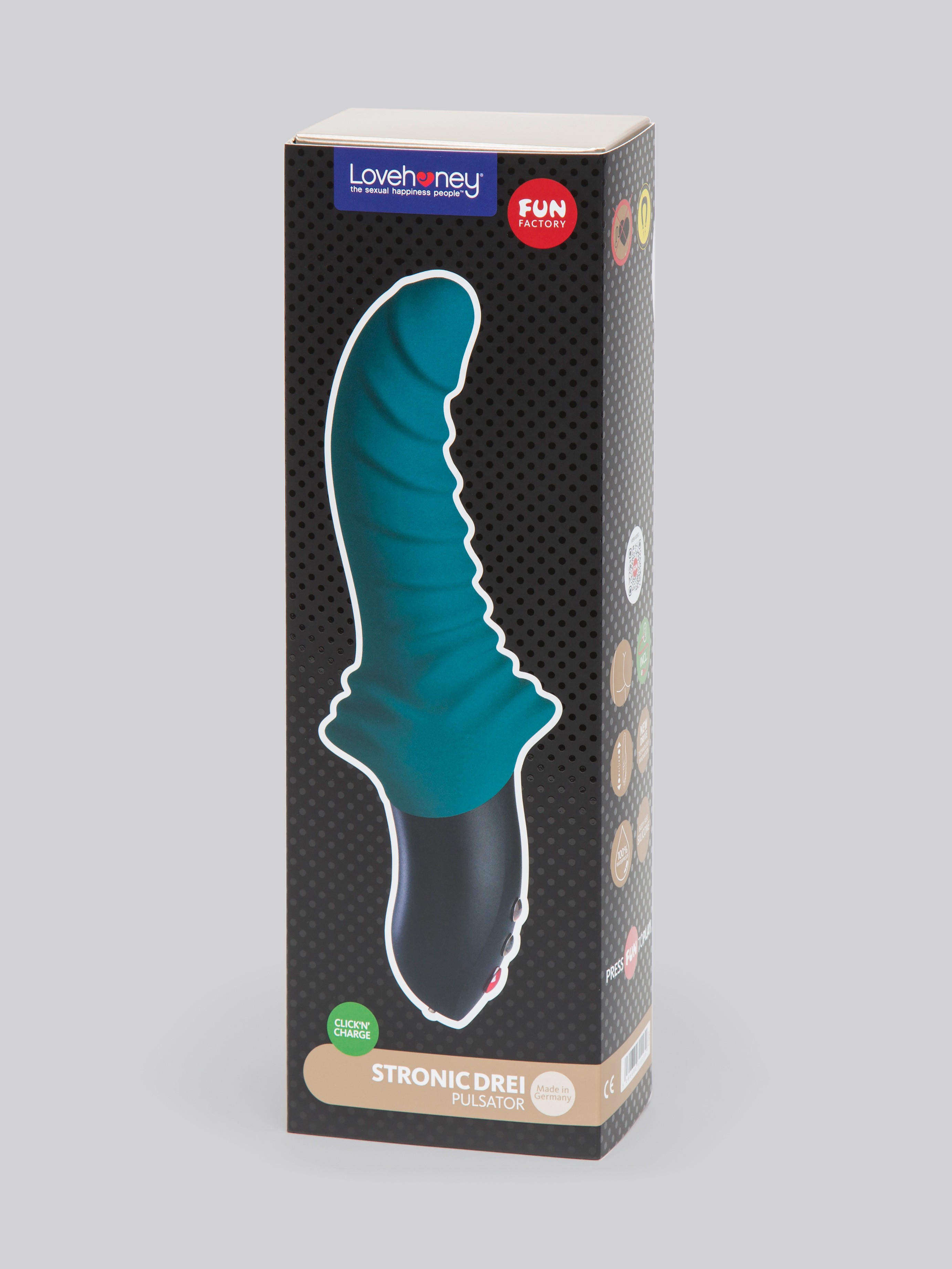 Fun Factory X Lovehoney Stronic Drei Rechargeable Powerful Thrusting Vibrator, Blue, hi-res