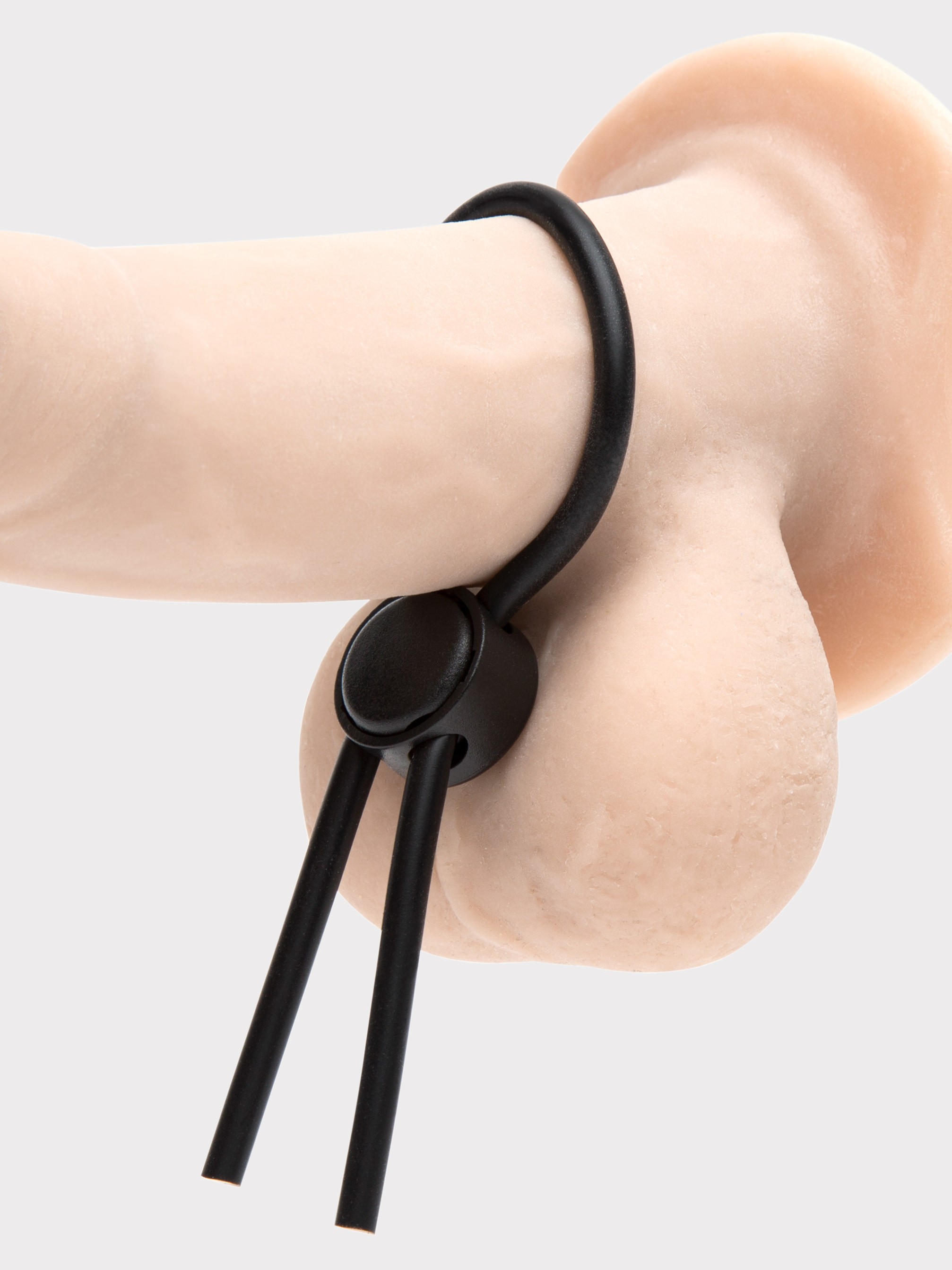 Lovehoney Lasso of Love Adjustable Cock Ring, Black, hi-res