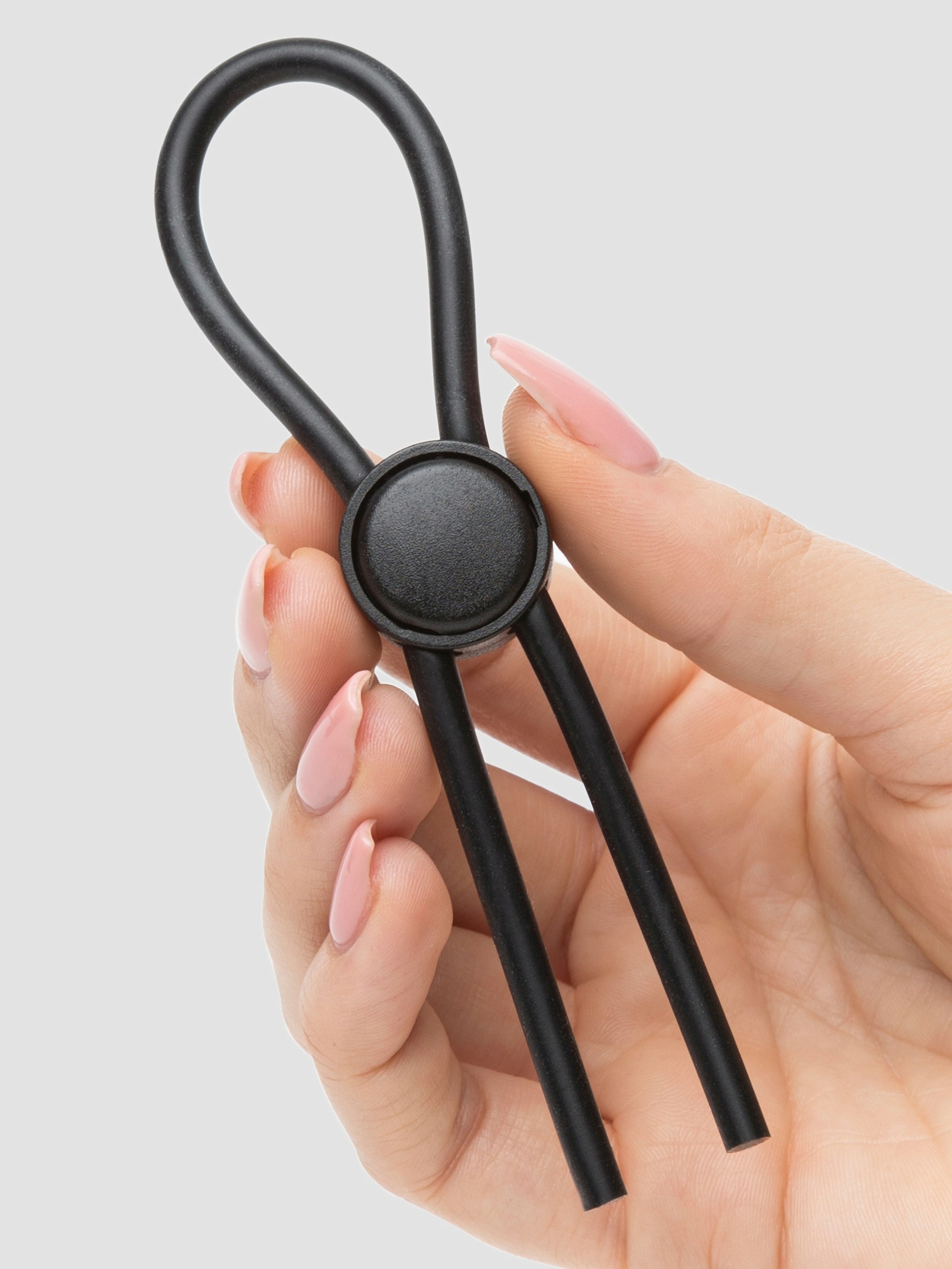 Lovehoney Lasso of Love Adjustable Cock Ring, Black, hi-res