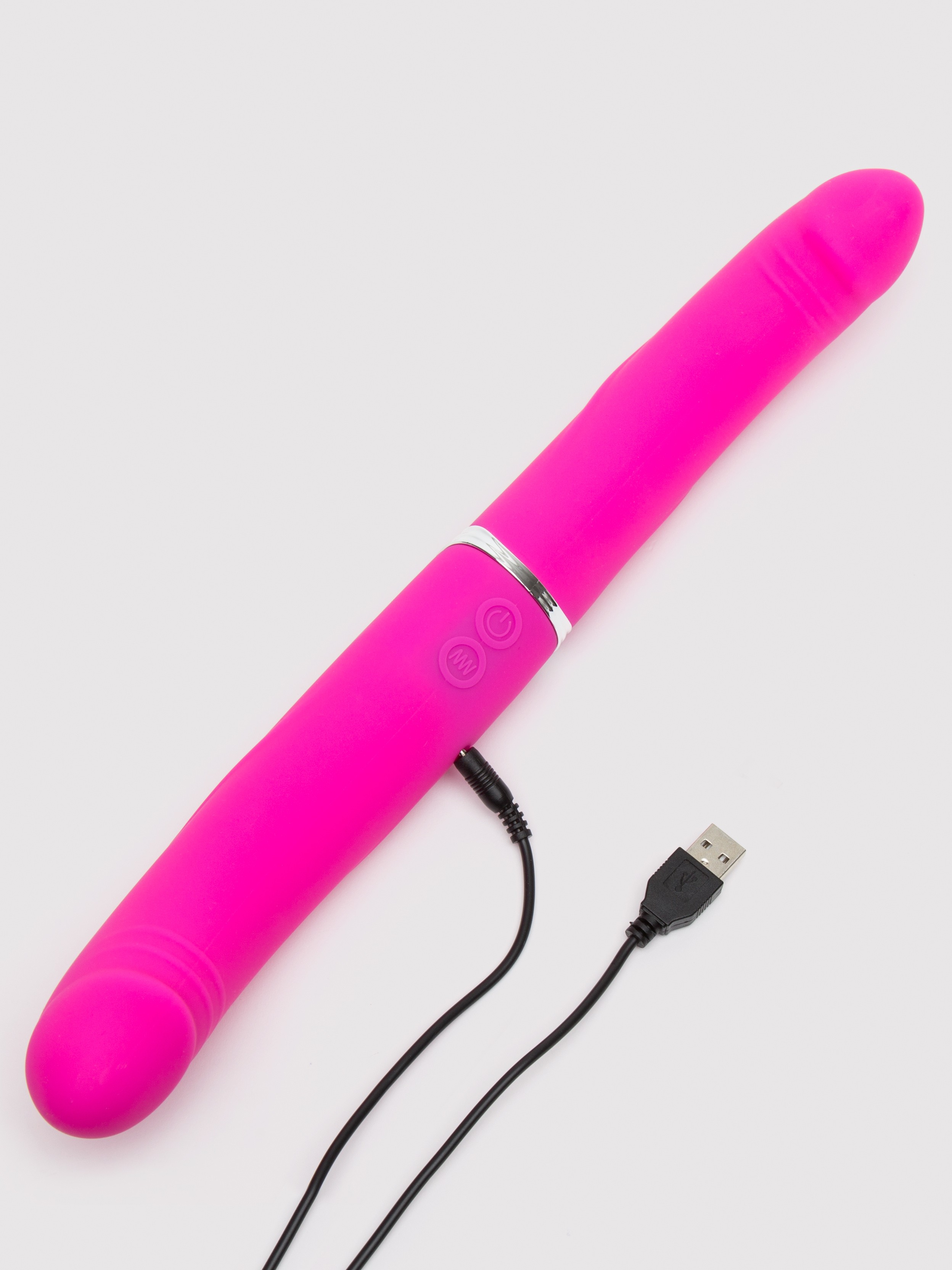 Doublemaker Vibrating Double-Ended Dildo 15 Inch, Pink, hi-res