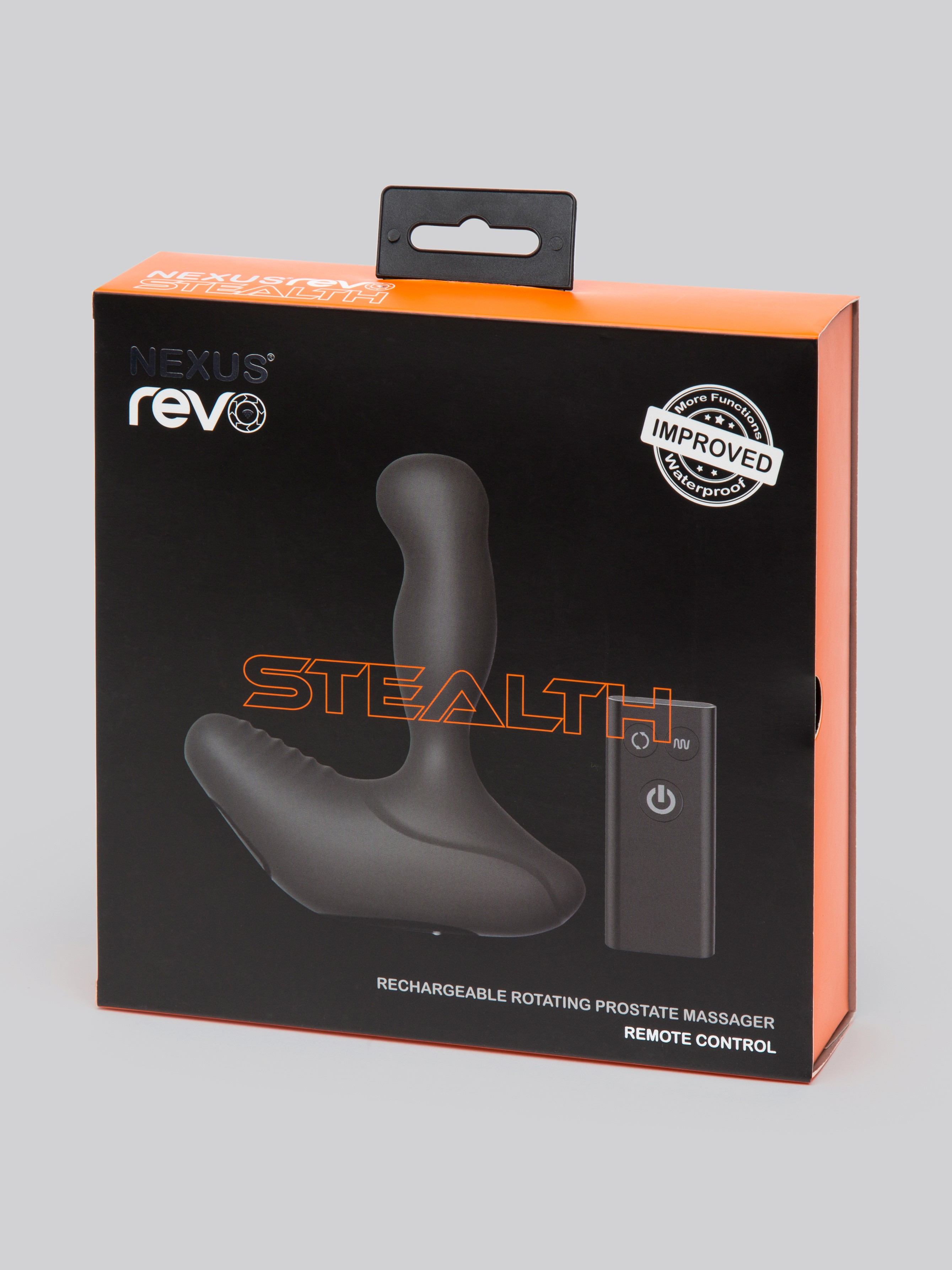 Nexus Revo Stealth Remote Control Rotating Silicone Prostate Massager, Black, hi-res