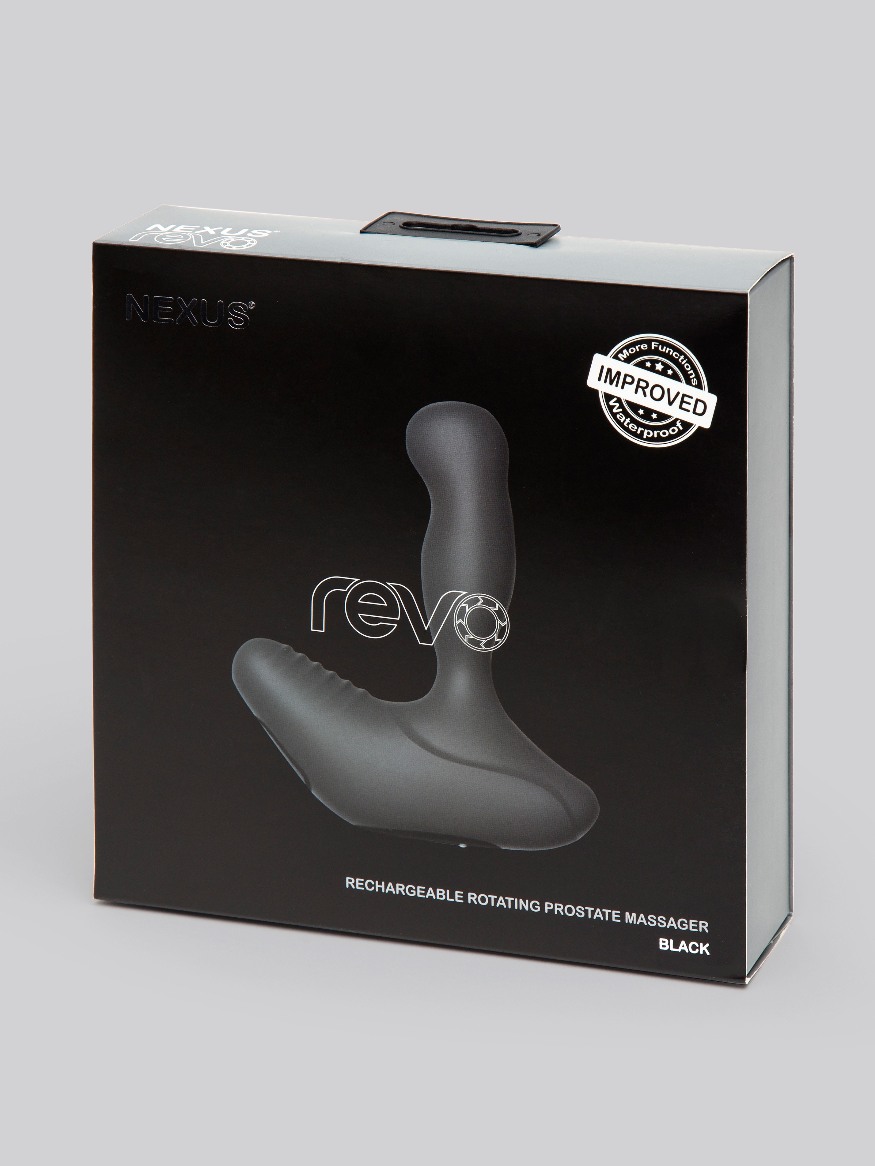 Nexus Revo Rechargeable Rotating Silicone Prostate Massager, Black, hi-res