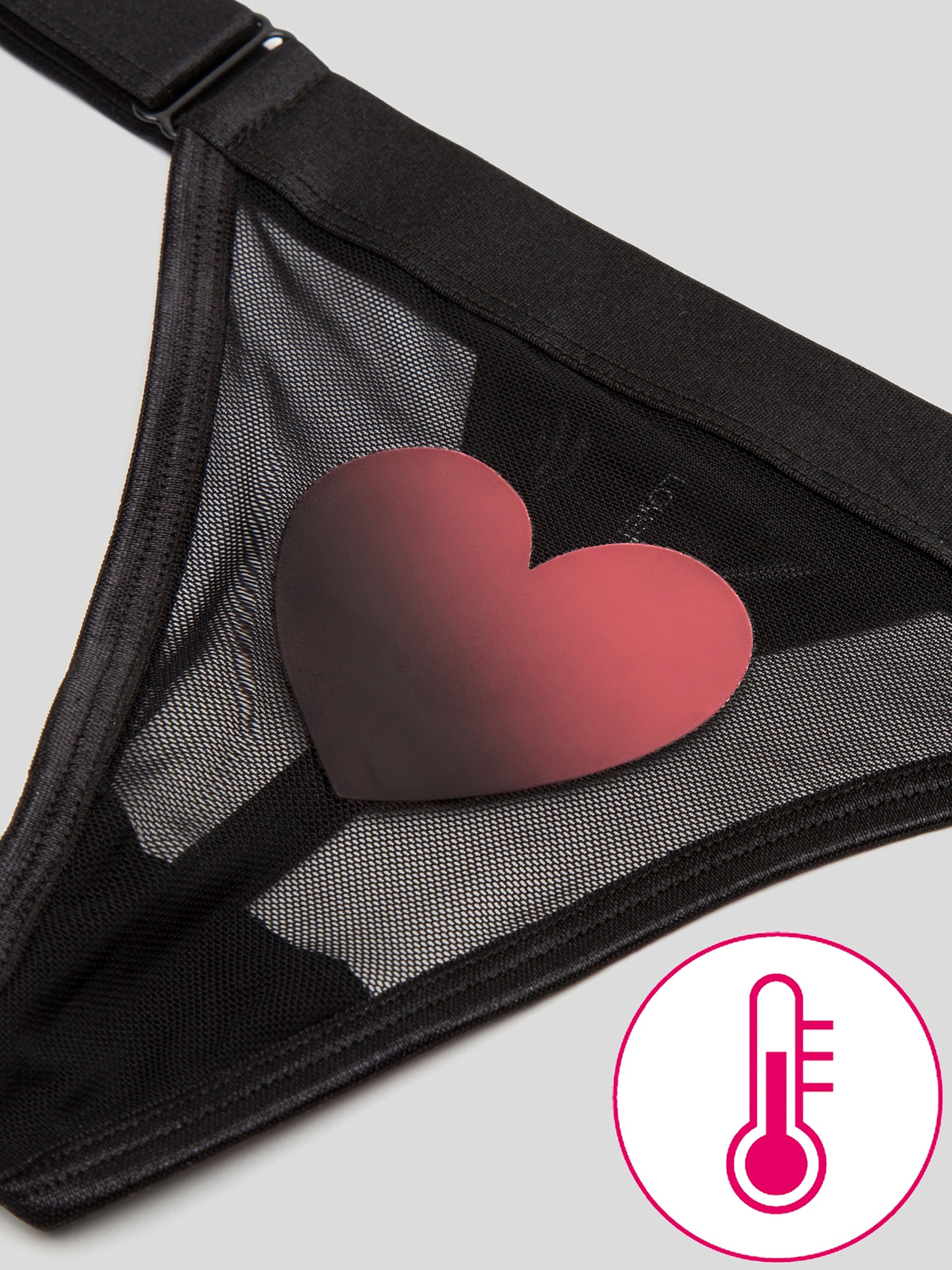 Lovehoney Hot For You Colour-Changing Bra Set, Black, hi-res