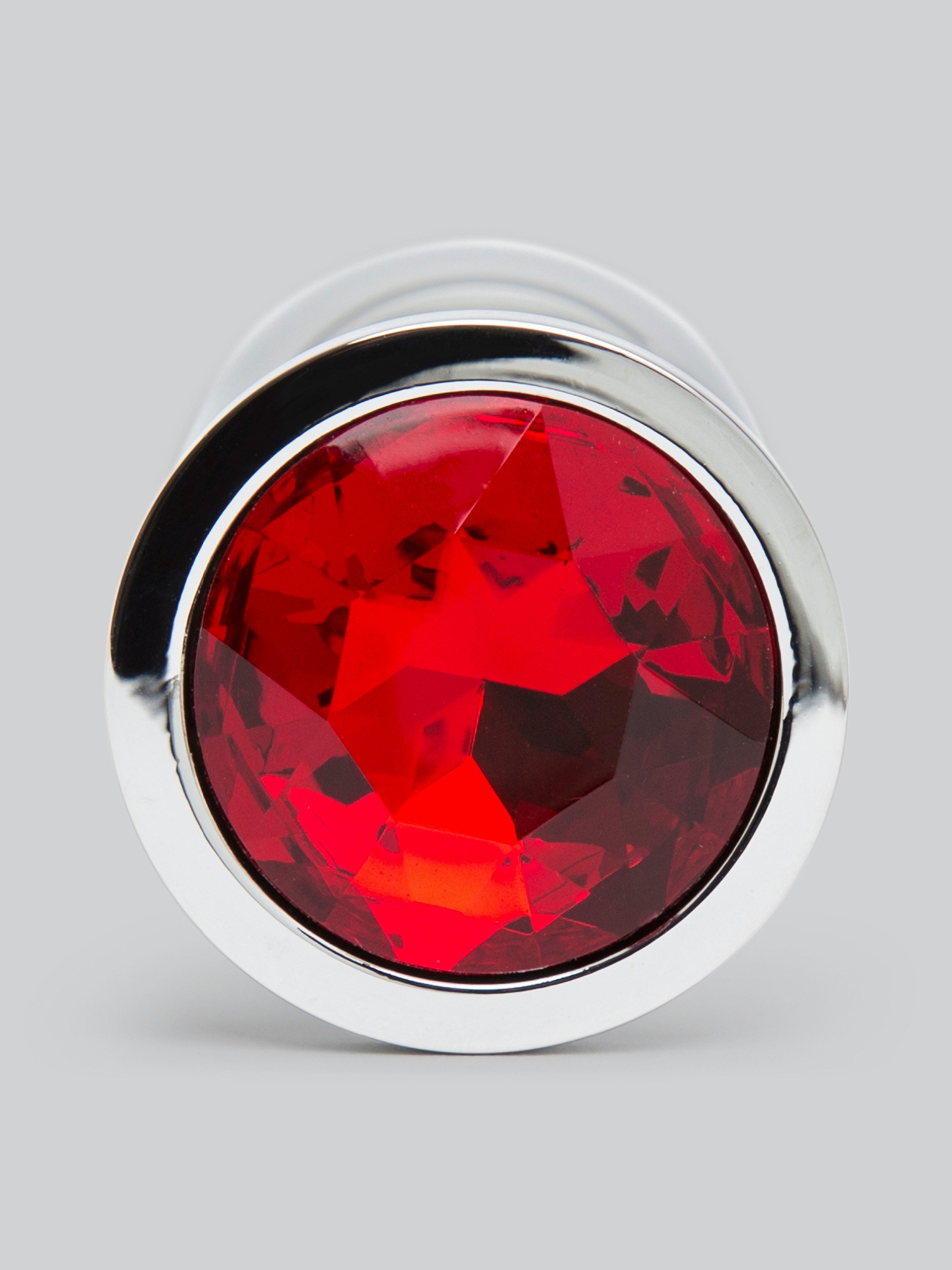 Lovehoney Jewelled Metal Beginner's Butt Plug 3 Inch, Red, hi-res