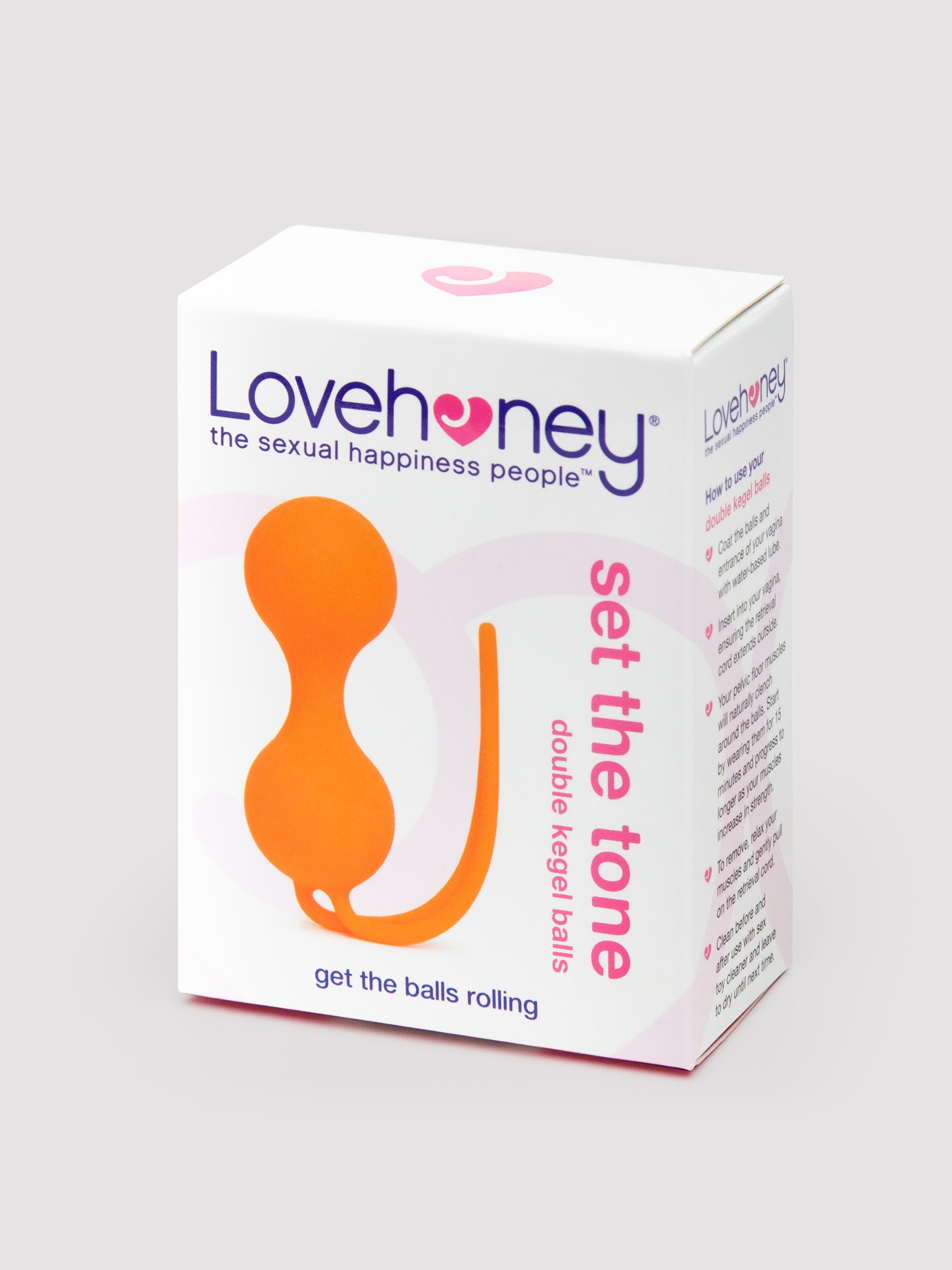 Lovehoney Set The Tone Double Kegel Balls 60g, Orange, hi-res