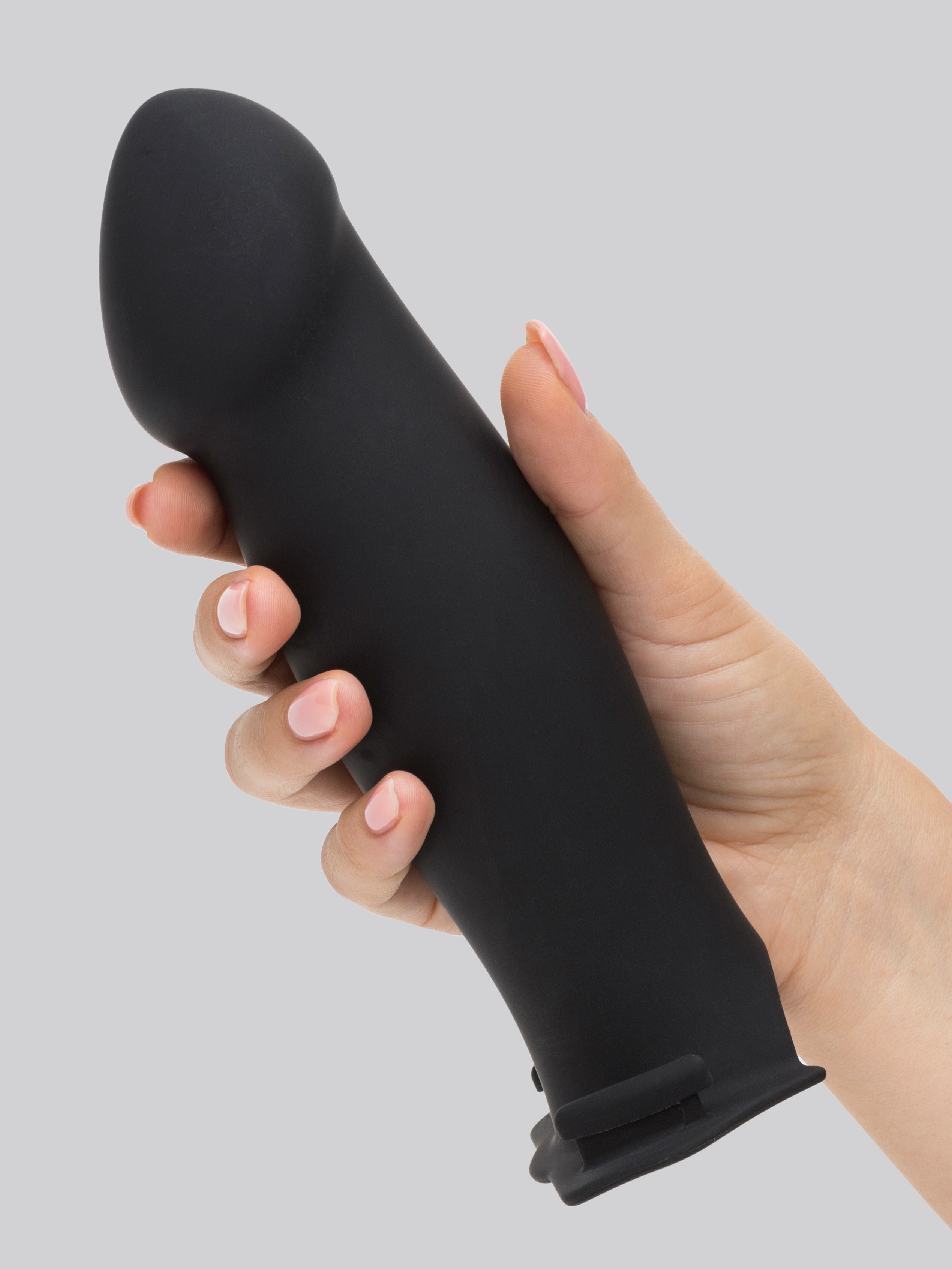 Doc Johnson Silicone Hollow Remote Control Strap-On Kit (4 Piece), Black, hi-res