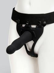 Doc Johnson Silicone Hollow Strap-On Set 7 Inch, Black, hi-res