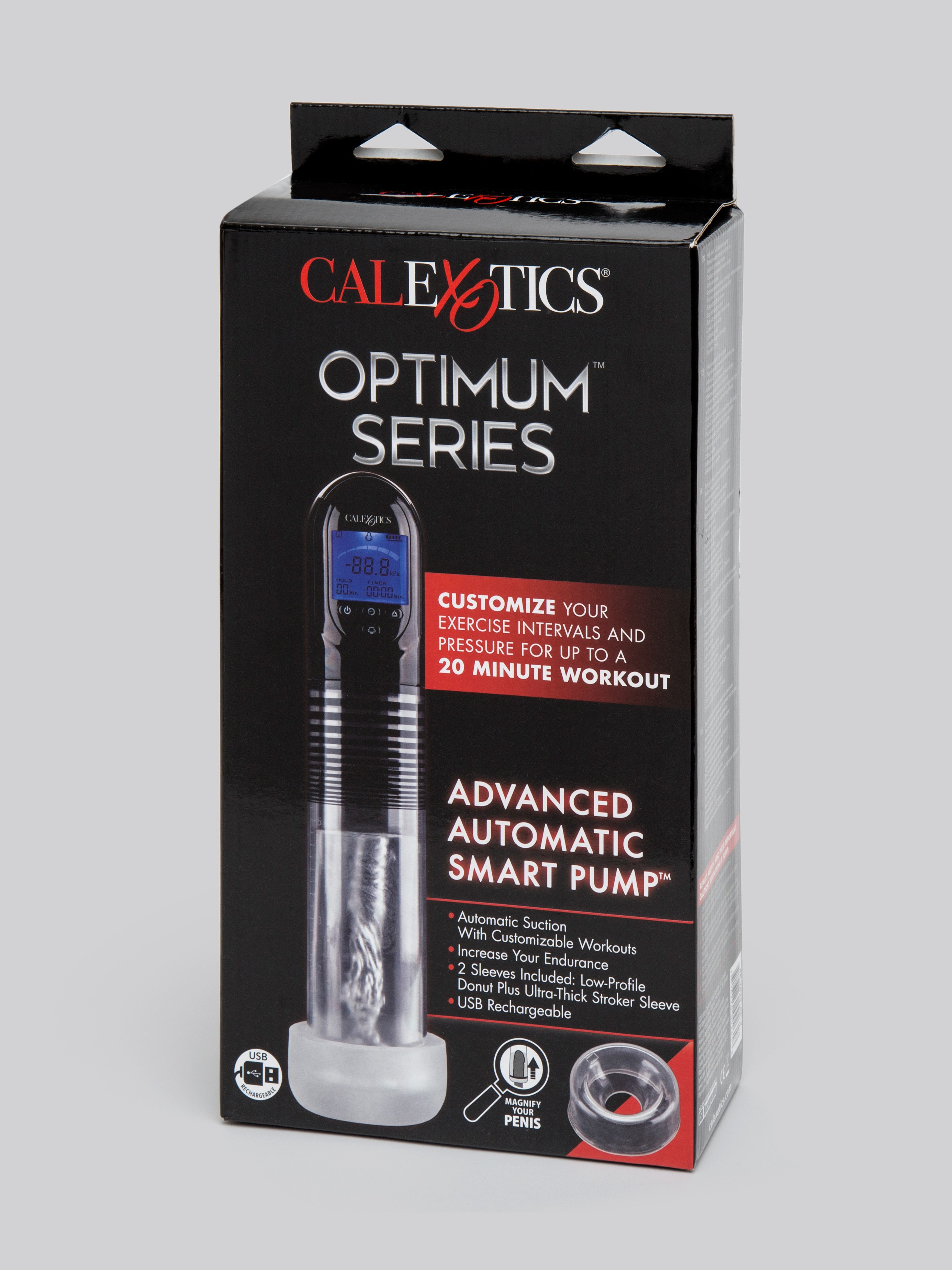 Optimum Series Automatic Advanced Smart Penis Pump, Black, hi-res