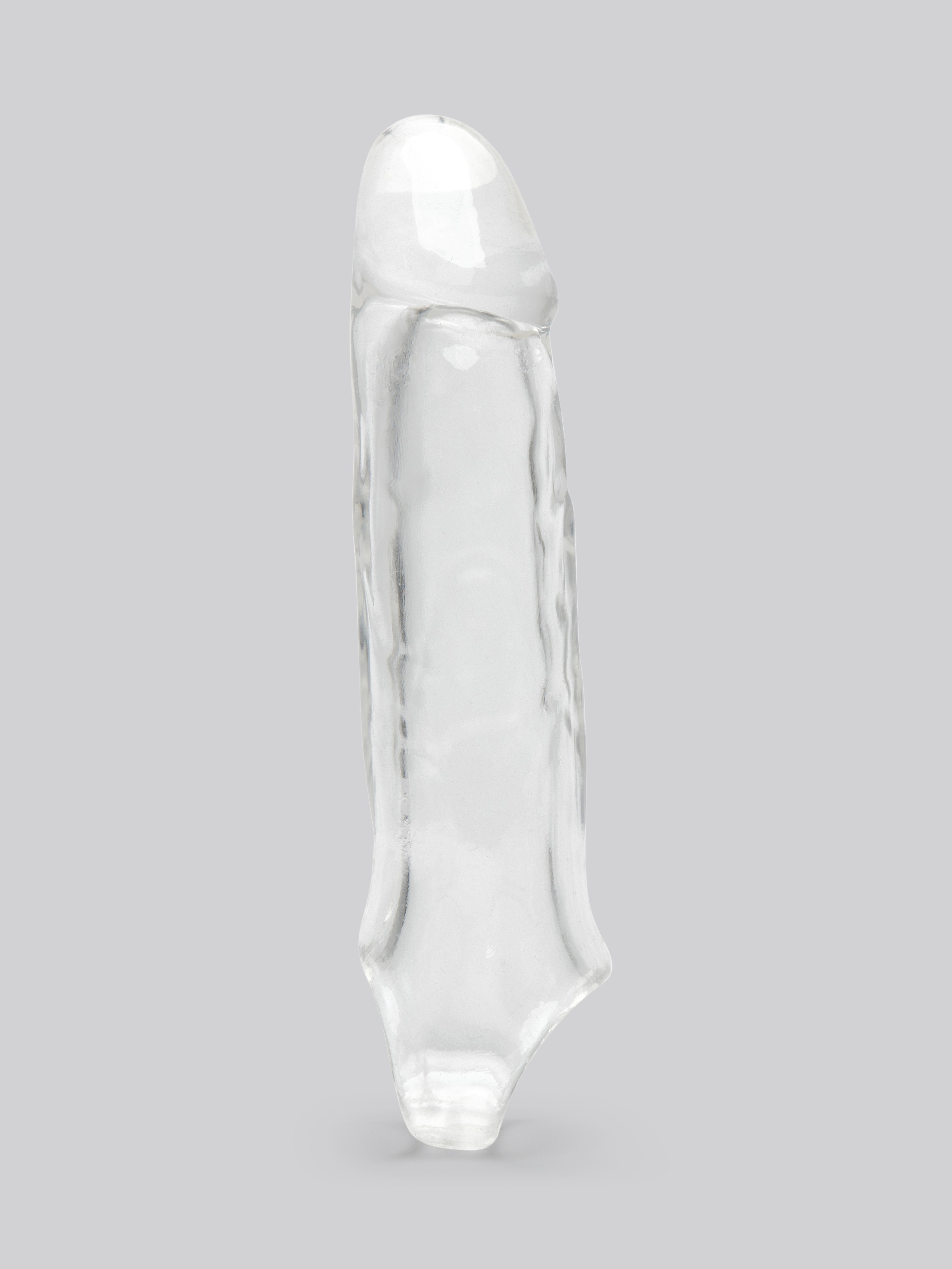 Lovehoney Mega Mighty 1 Extra Inch Penis Extender with Ball Loop, Clear, hi-res