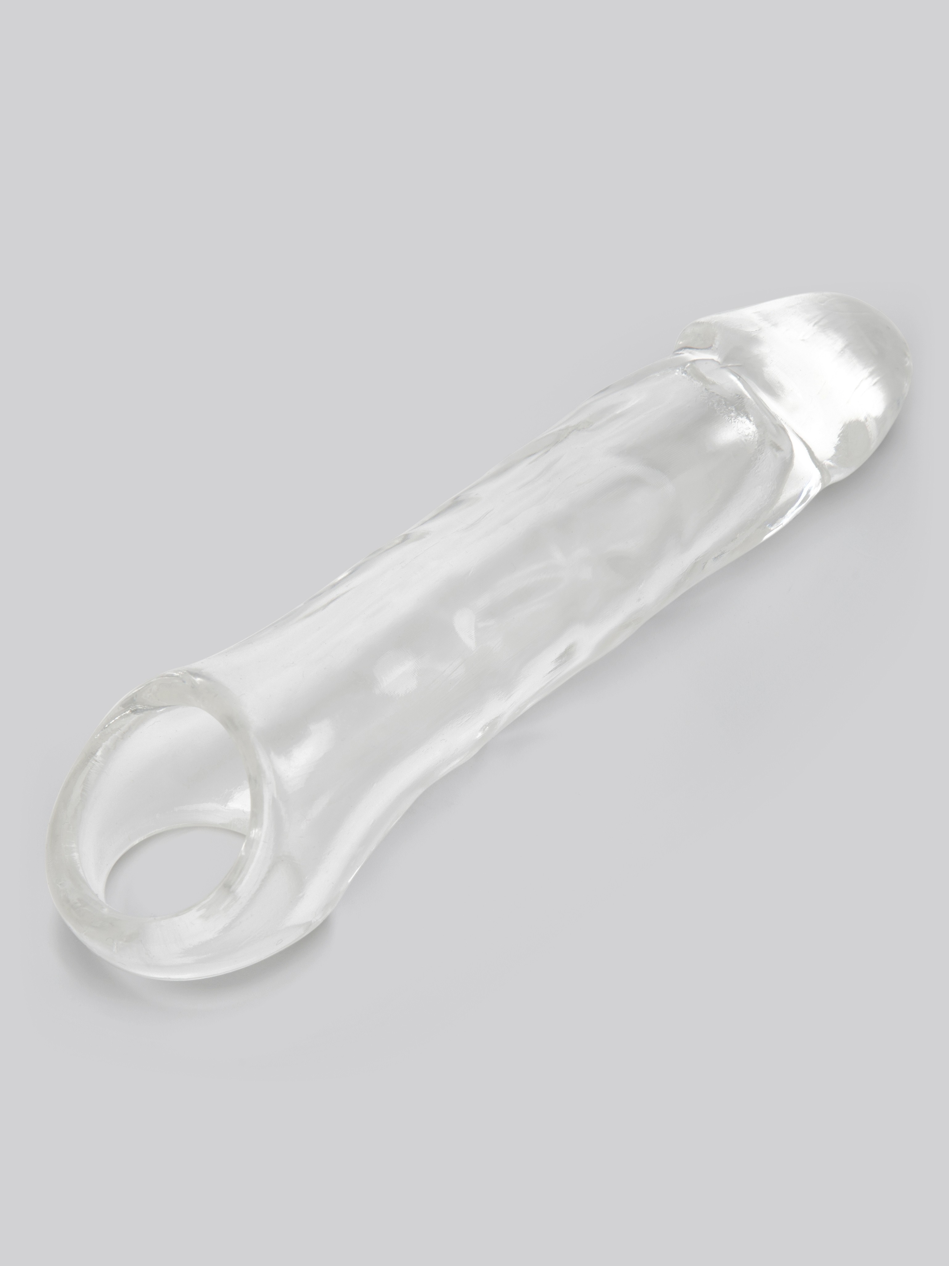 Lovehoney Mega Mighty 1 Extra Inch Penis Extender with Ball Loop, Clear, hi-res