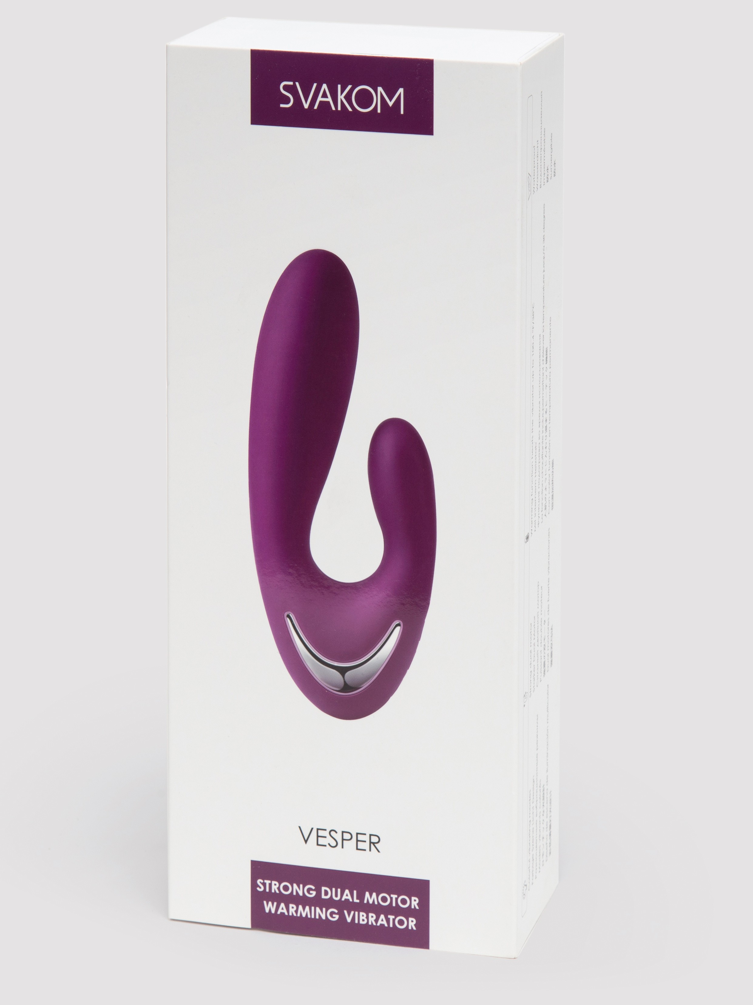 Svakom Vesper Dual Stimulation Warming Rabbit Vibrator, Purple, hi-res