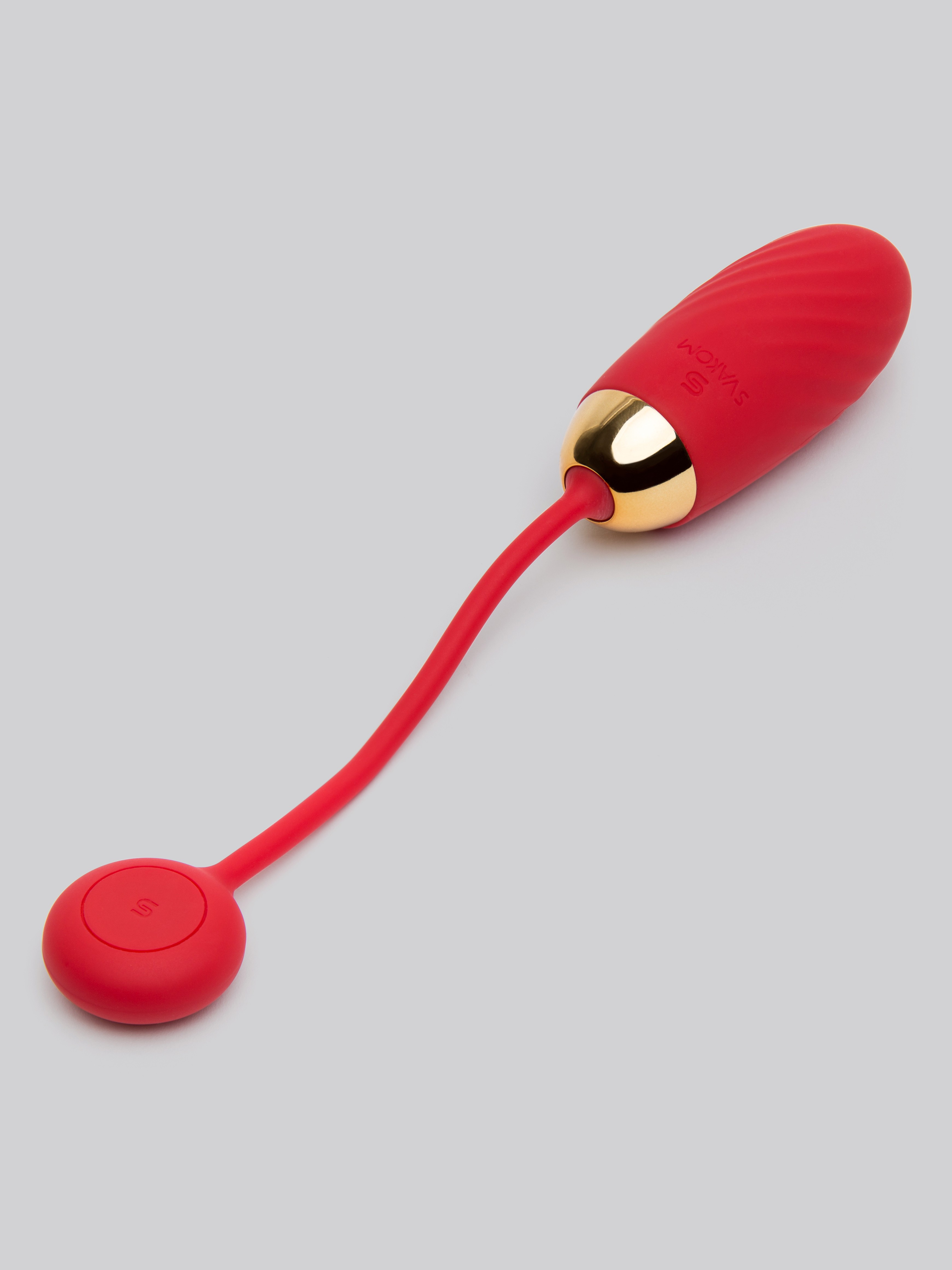Svakom Ella Neo App Controlled Rechargeable Textured Love Egg Vibrator, Red, hi-res