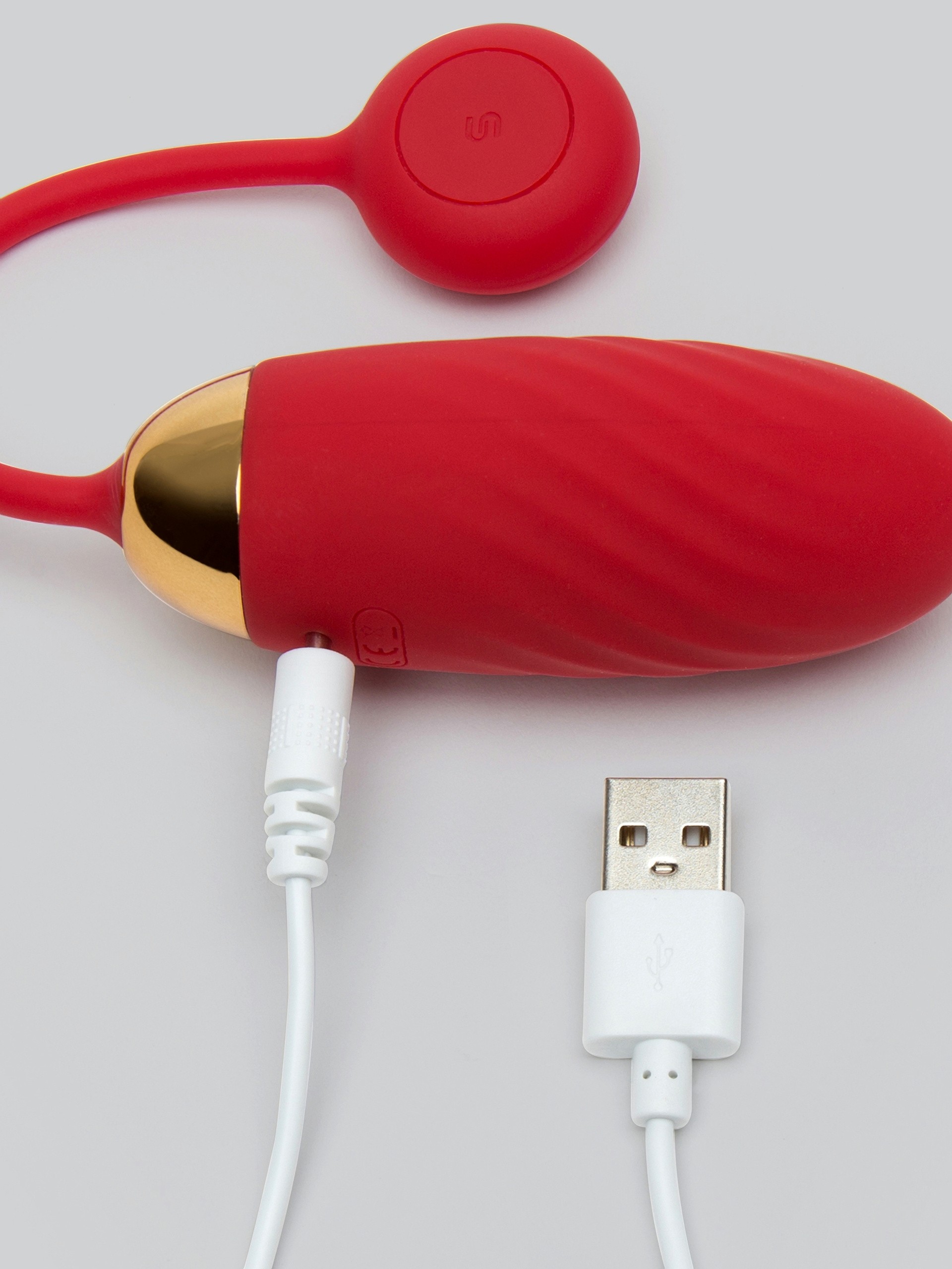 Svakom Ella Neo App Controlled Rechargeable Textured Love Egg Vibrator, Red, hi-res