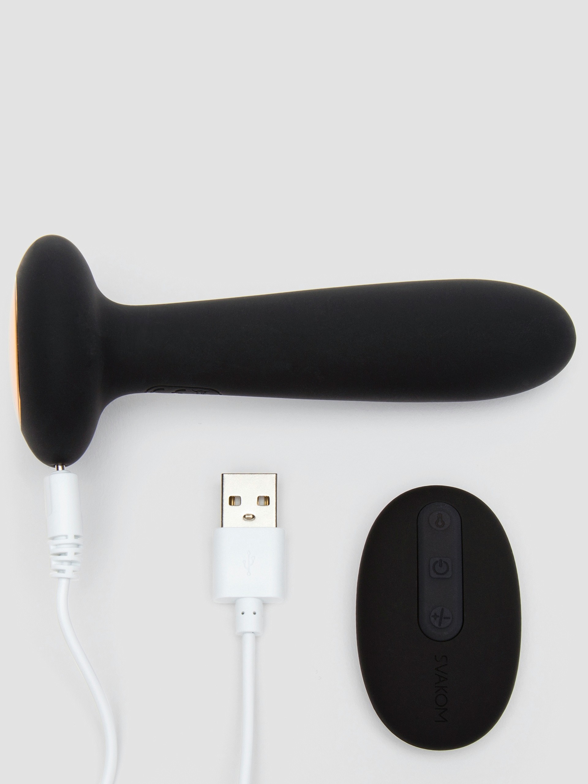 Svakom Primo Warming Remote Control Butt Plug, Black, hi-res